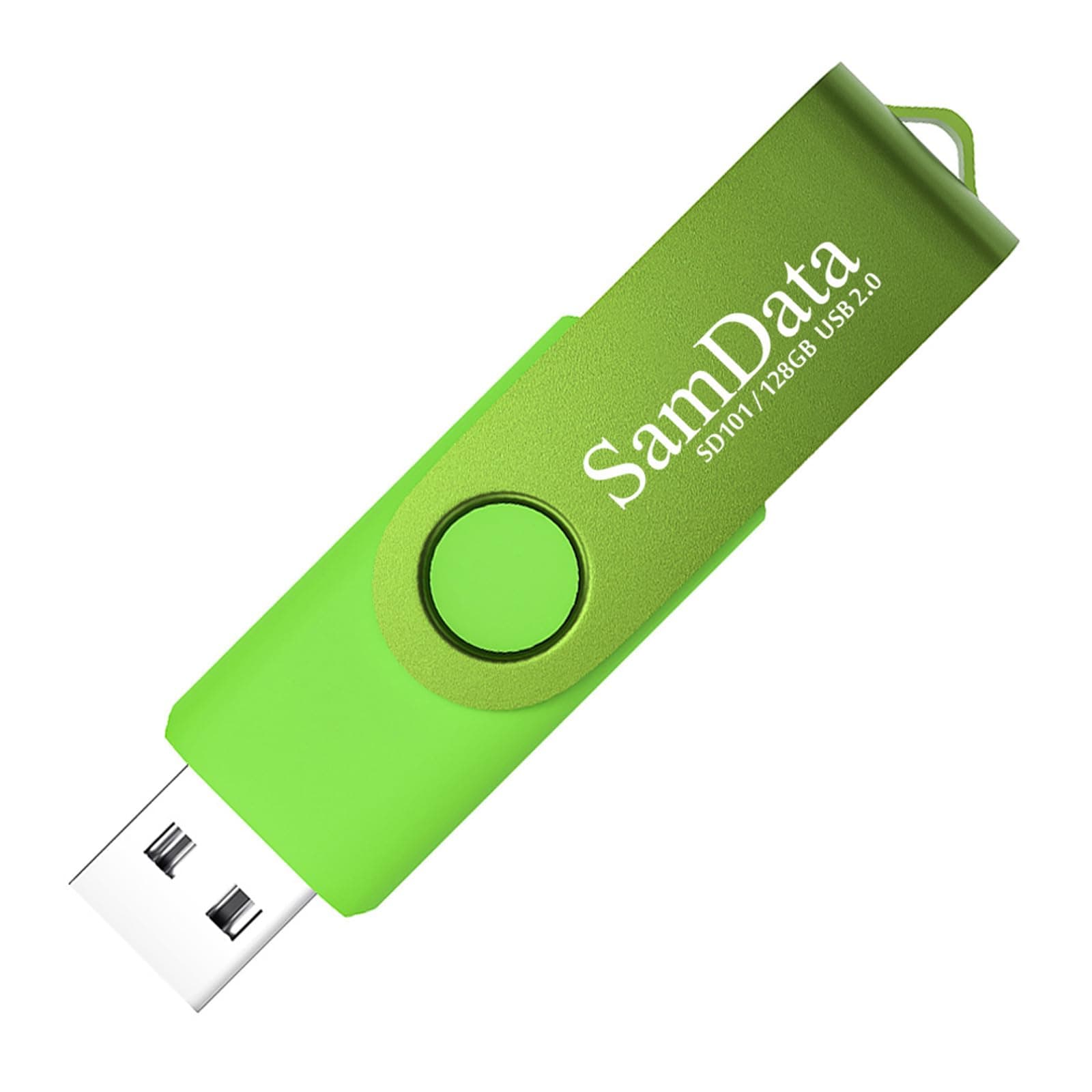 SamData 128GB USB Flash Drives 1 Pack 128GB Thumb Drives Memory Stick Jump Drive with LED Light for Storage and Backup (1 Pack Green)