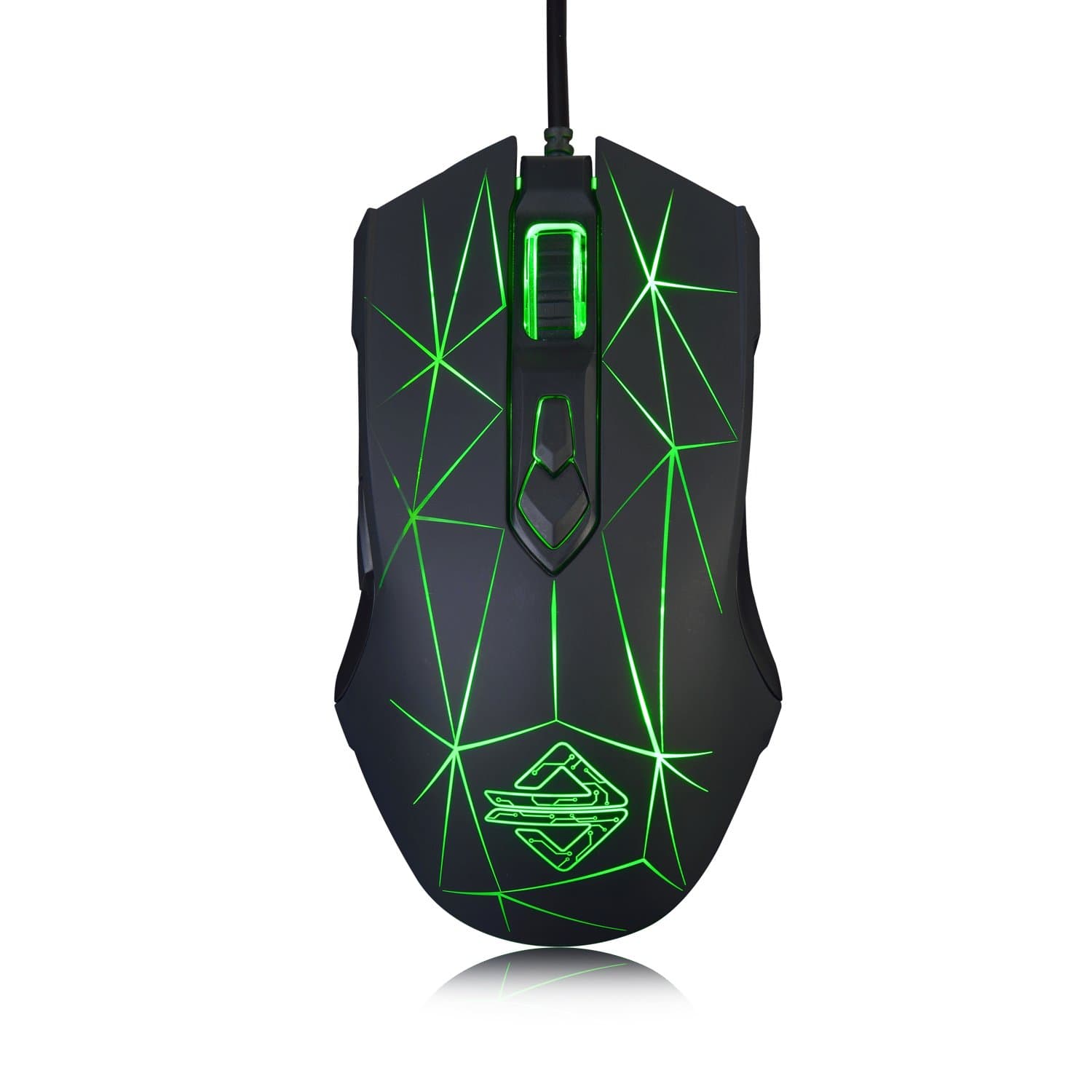 First Blood Ajazz Watcher RGB Backlit Gaming Mouse, 7 Programmable Buttons Wired Gaming Mice, AJ52 Star Black
