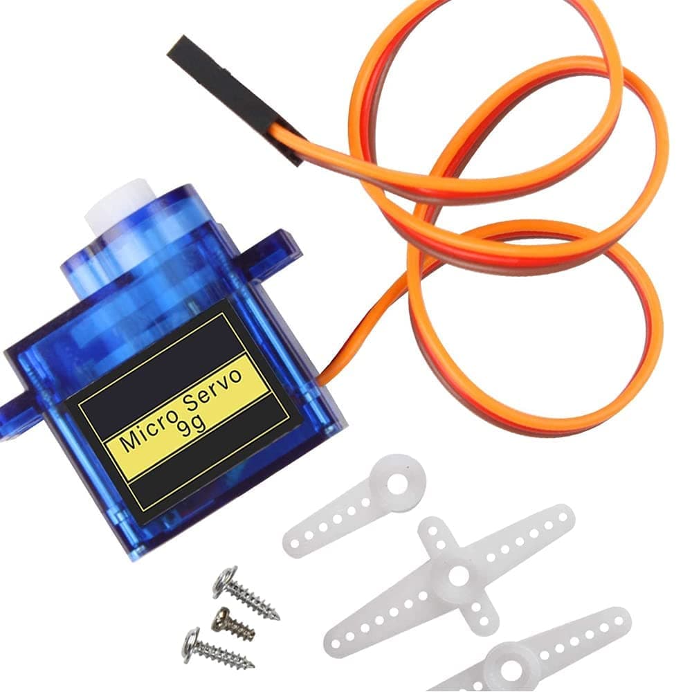 REES52 SG90 9g Micro Servo Motor Kit for RC Drone/Car/Airplane/Helicopter/Vehicles/Robots/Compatible with Arduino Projects and Raspberry Pi Incl. Screws and 3 Servo Arms