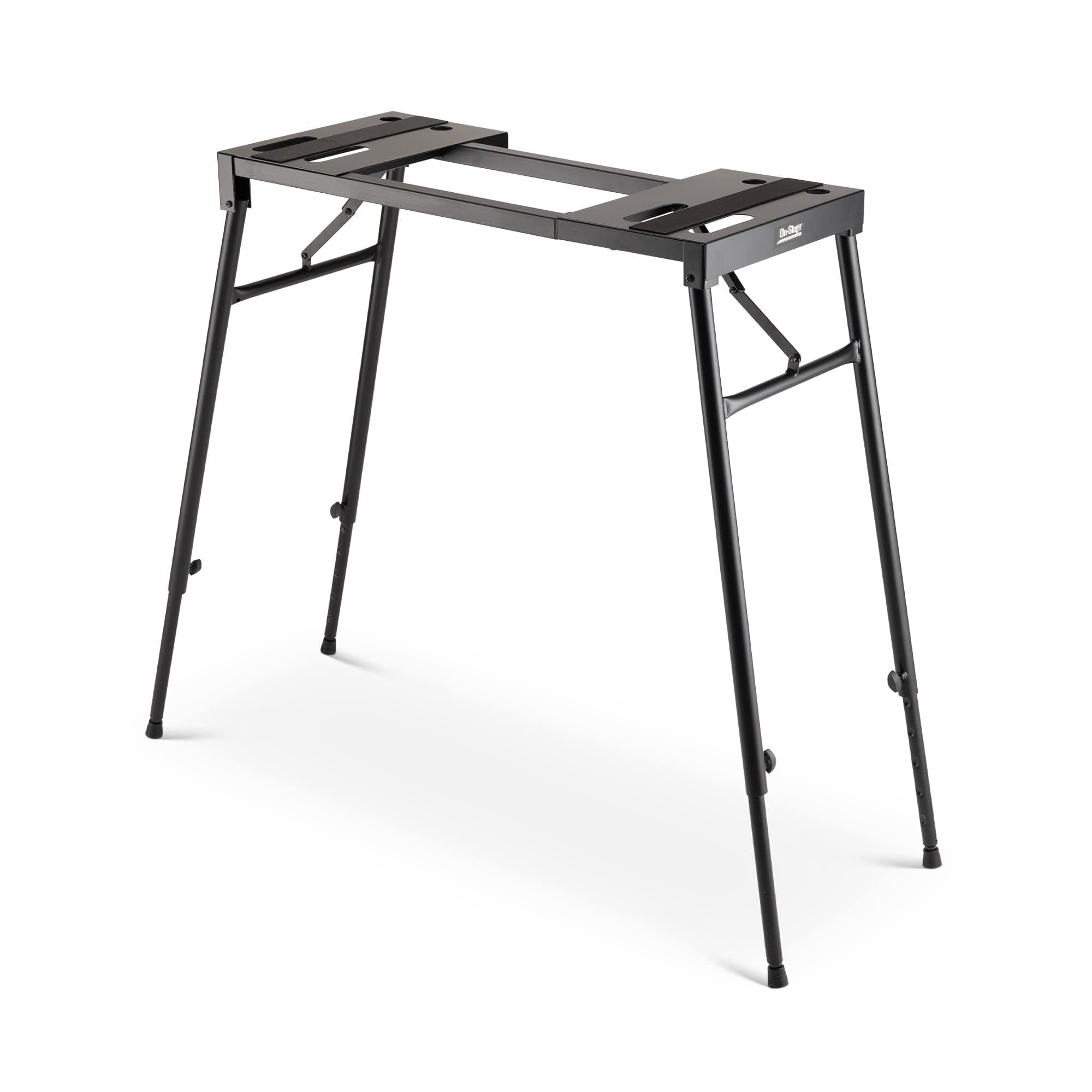 KS7150 Platform-Style Keyboard Stand (Setup for Keyboards, Synths, Organs, and Electric Pianos, 230 lb Capacity, Adjustable Height and Width, Folding, Portable, Rubber Feet, Metal, Black)