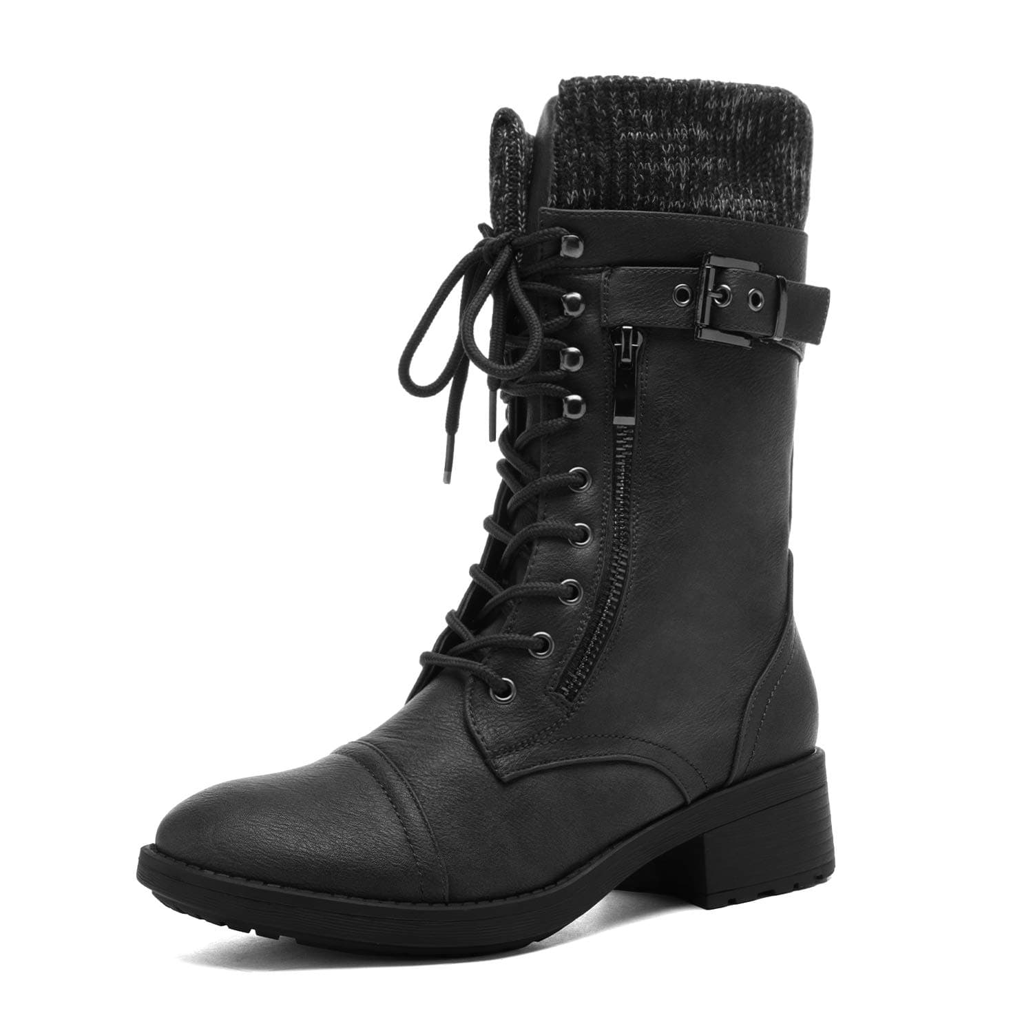Women's Amazon Mid Calf Combat Riding Boots