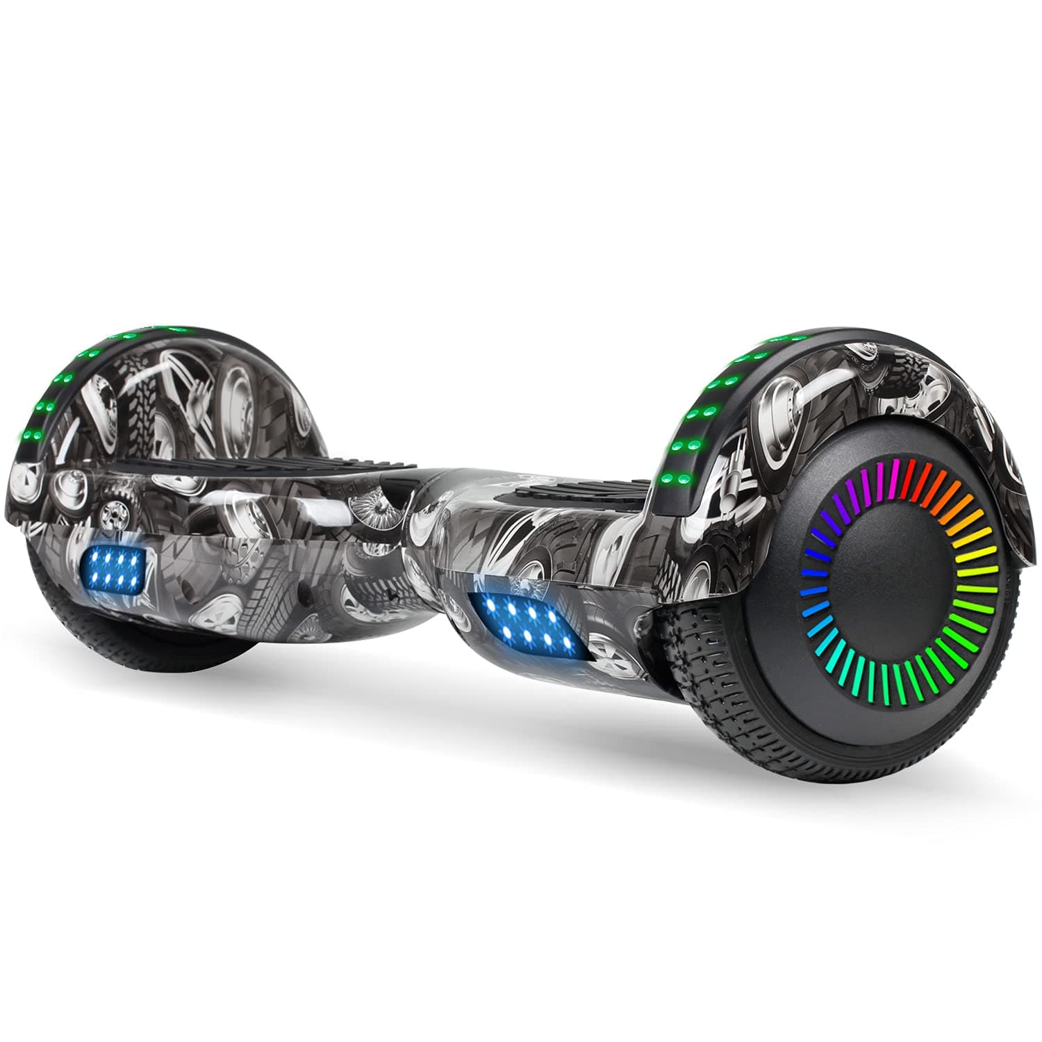 YHR 6.5 Inch Hoverboard with Bluetooth W/Speaker, Self Balancing Hoverboard for Kids Hover Board with LED Wheels/LED Lights for Kids Adults Gift