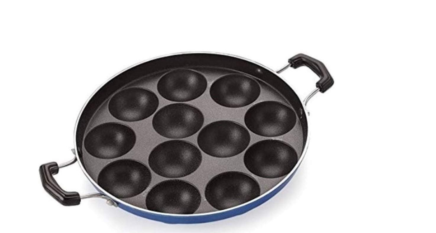 Better Aluminium Appam Patra With Lid (Medium_Blue)