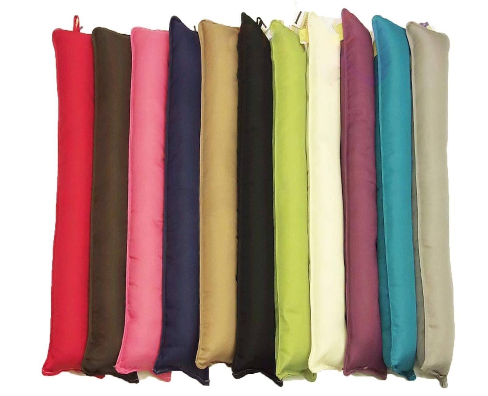 Comfy Nights Plain Dyed Fabric Draught Excluder Decorative Door/Window Draft Guard/Energy Saver (Grey, Pack Of 2)