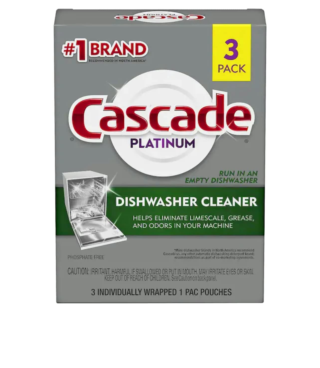 Platinum Dishwasher Cleaner, 3 count