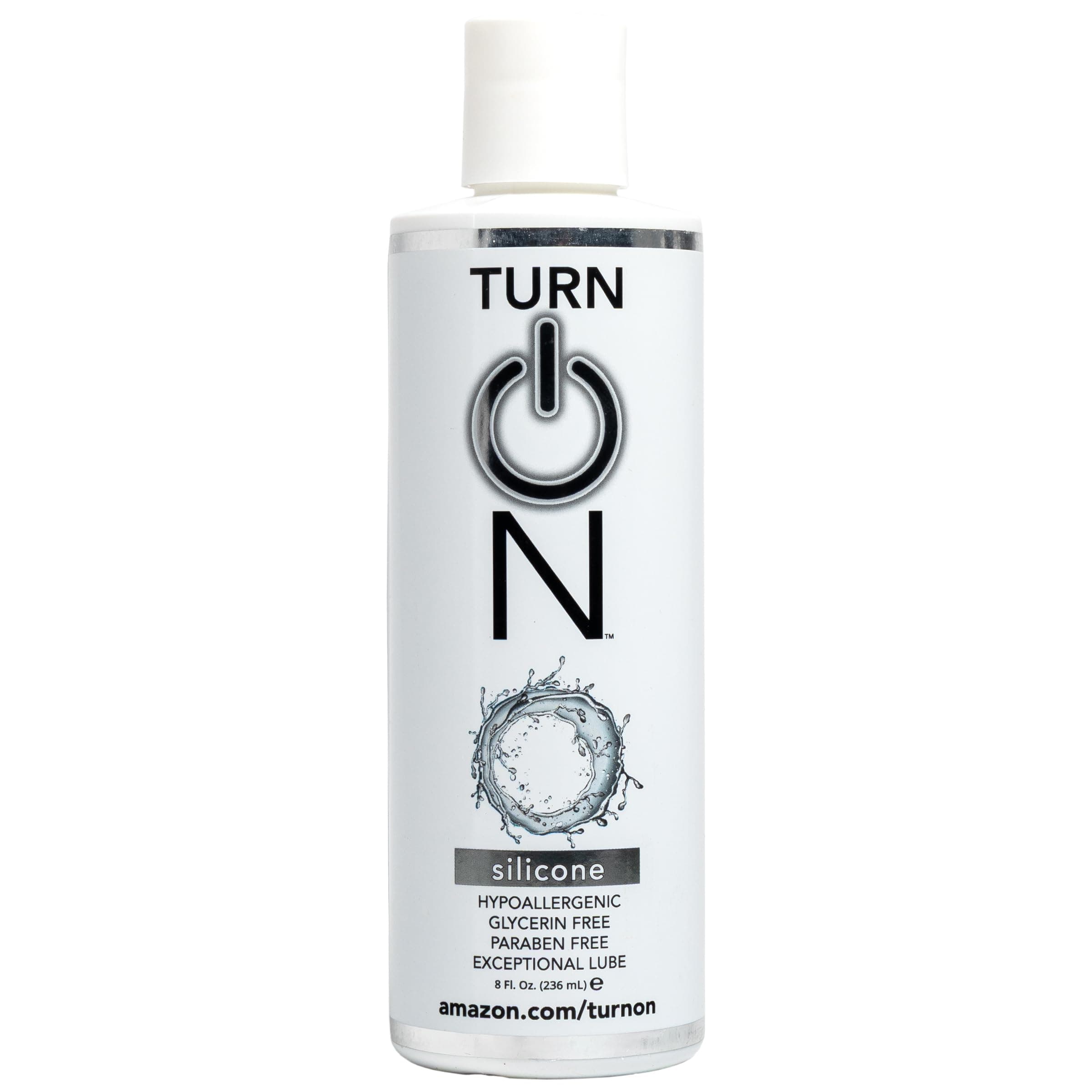 Turn On Silicone-Based Premium Personal Lubricant | Long Lasting Performance, Ultra Slick & Silky Smooth, Condom Safe Lube for Men, Women, and Couples, 8 fl oz