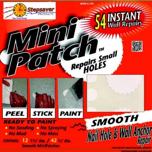 Stepsaver Products Mini Patch Smooth wall repair kit. Peel, Stick and Paint