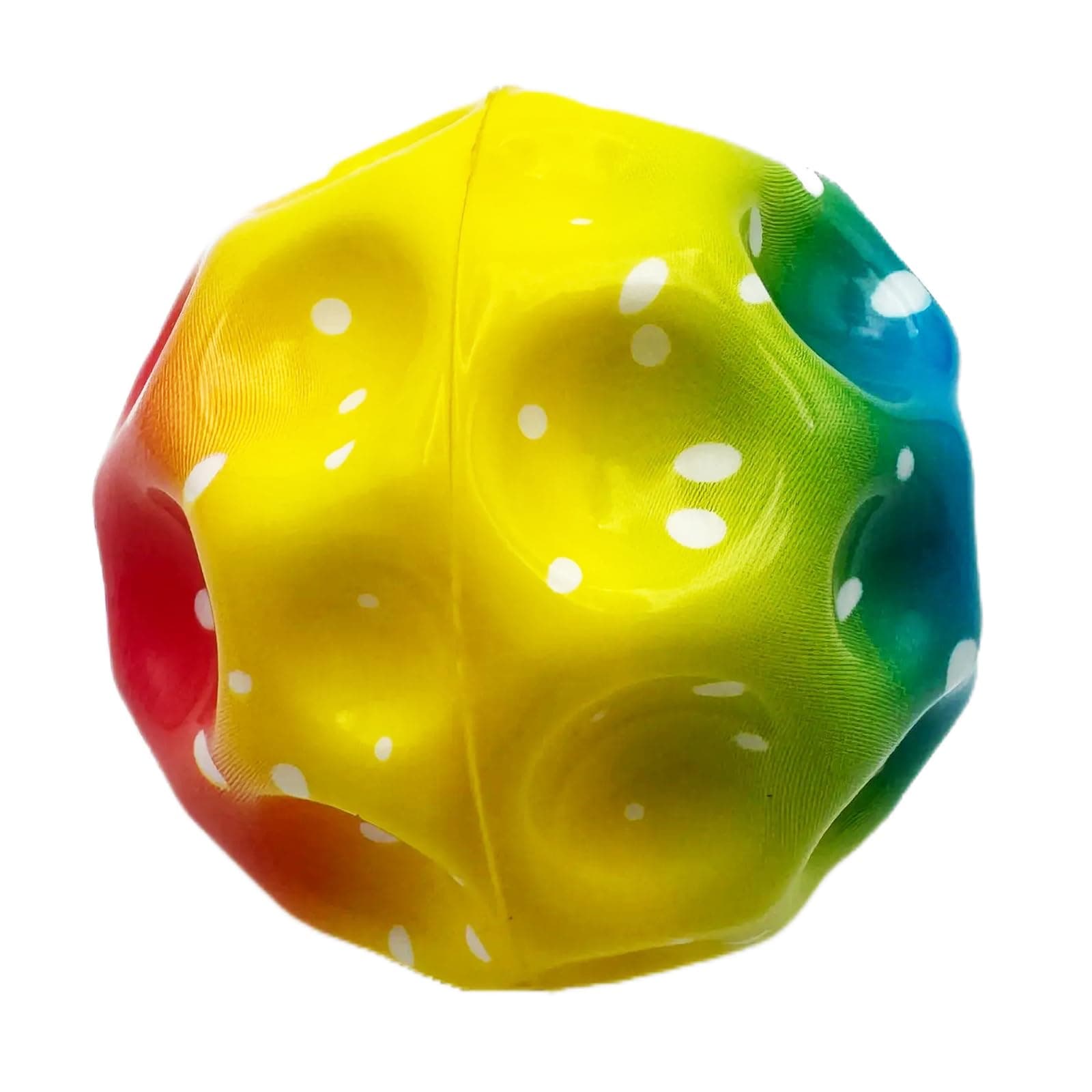 Buko Super Infinity Crazy Bounce Moon Rainbow Ball: Ultimate Grip and Catch, Enhances Hand-Eye Coordination (Blue Yellow (Pack of 1)