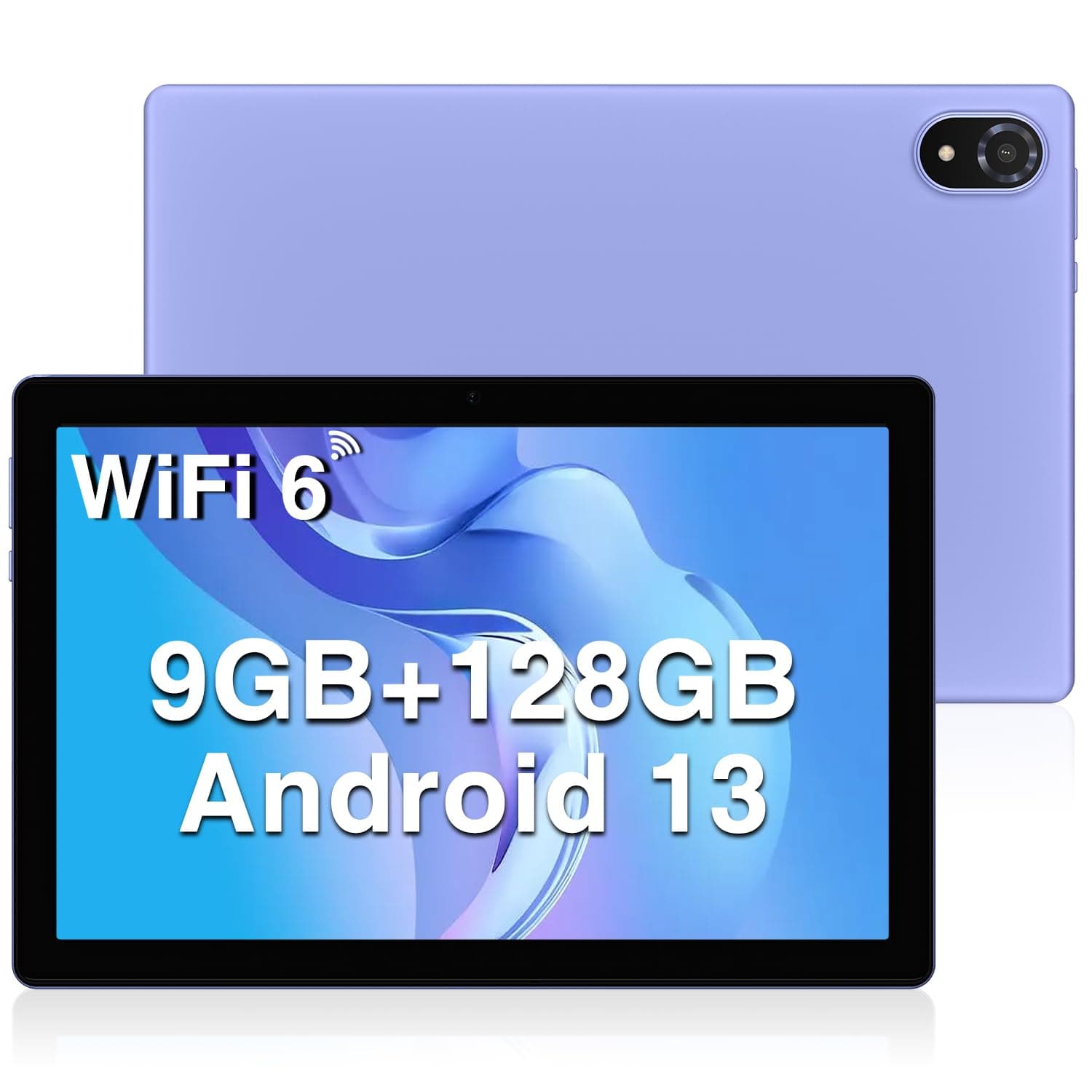 DOOGEEU10 Tablet 10 Inch Android 13 Tablet PC 9GB RAM + 128GB ROM/TF 1TB Quad-Core 2.0 GHz, Google GMS | Bluetooth 5.0 | WiFi-6 | 5060mAh | 1280 * 800 | 5MP+8MP, Purple