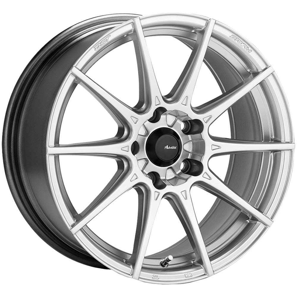 ADVANTI RACING 79S STORM S1 SILVER Wheel with Hyper (0 x 8. inches /5 x 114 mm, 35 mm Offset)