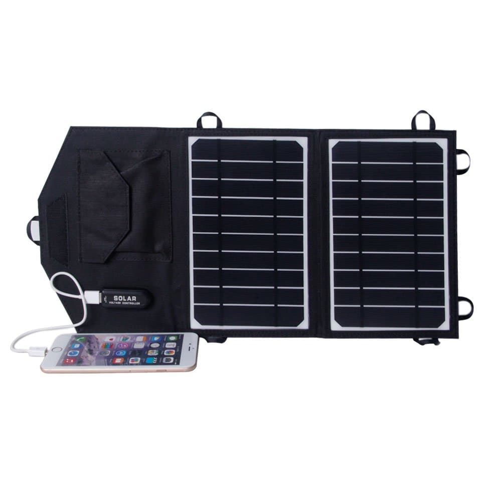 KINGSOLAR Foldable Solar Charger 8W USB Output 5V*1.4A (CE Certification,Folding,Portable,Intelligent Voltage Stabilization Control)
