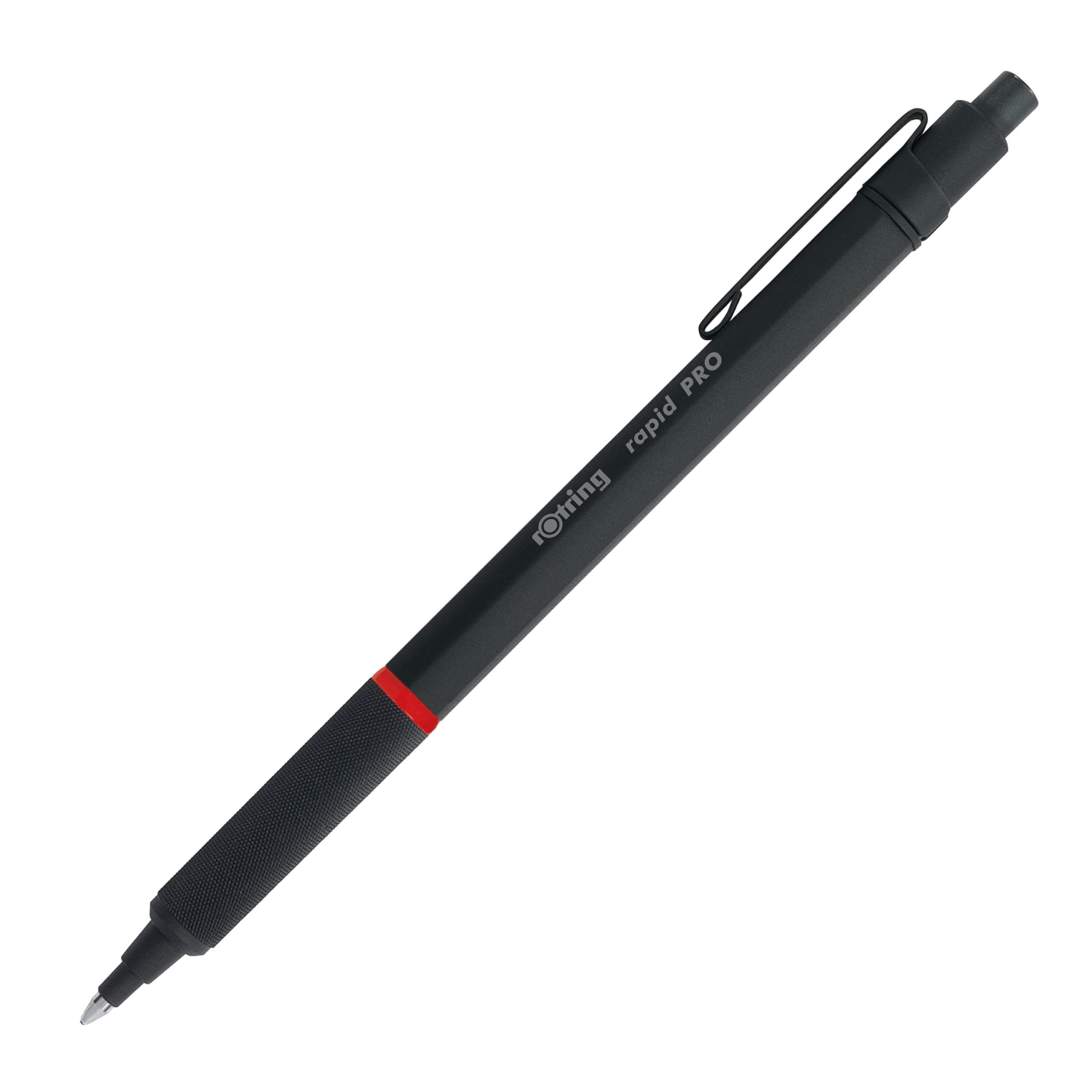 rOtring Rapid PRO Ballpoint Technical Drawing Pen, Medium Point, Blue Ink, Black Barrel color