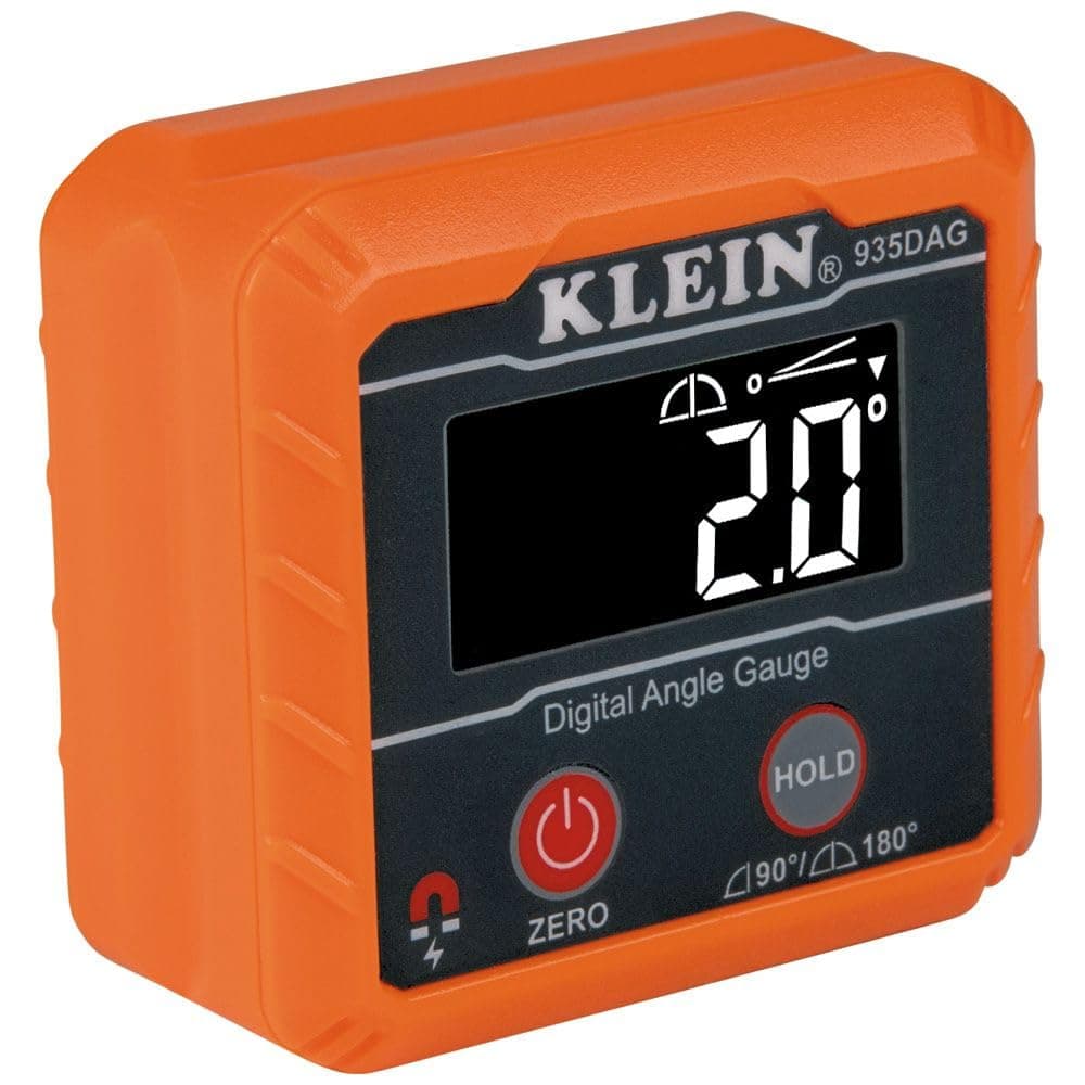 Klein Tools Digital Electronic Level and Angle Gauge, Measures 0-90 and 0-180 Degree Ranges, Measures and Sets Angles 935DAG