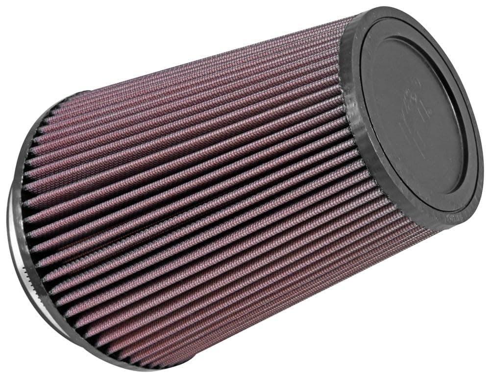 K&N Universal Clamp-On Air Filter: High Performance, Premium, Washable, Replacement Engine Filter: Flange Diameter: 5 In, Filter Height: 8 In, Flange Length: 1 In, Shape: Round Tapered, RU-2805XD