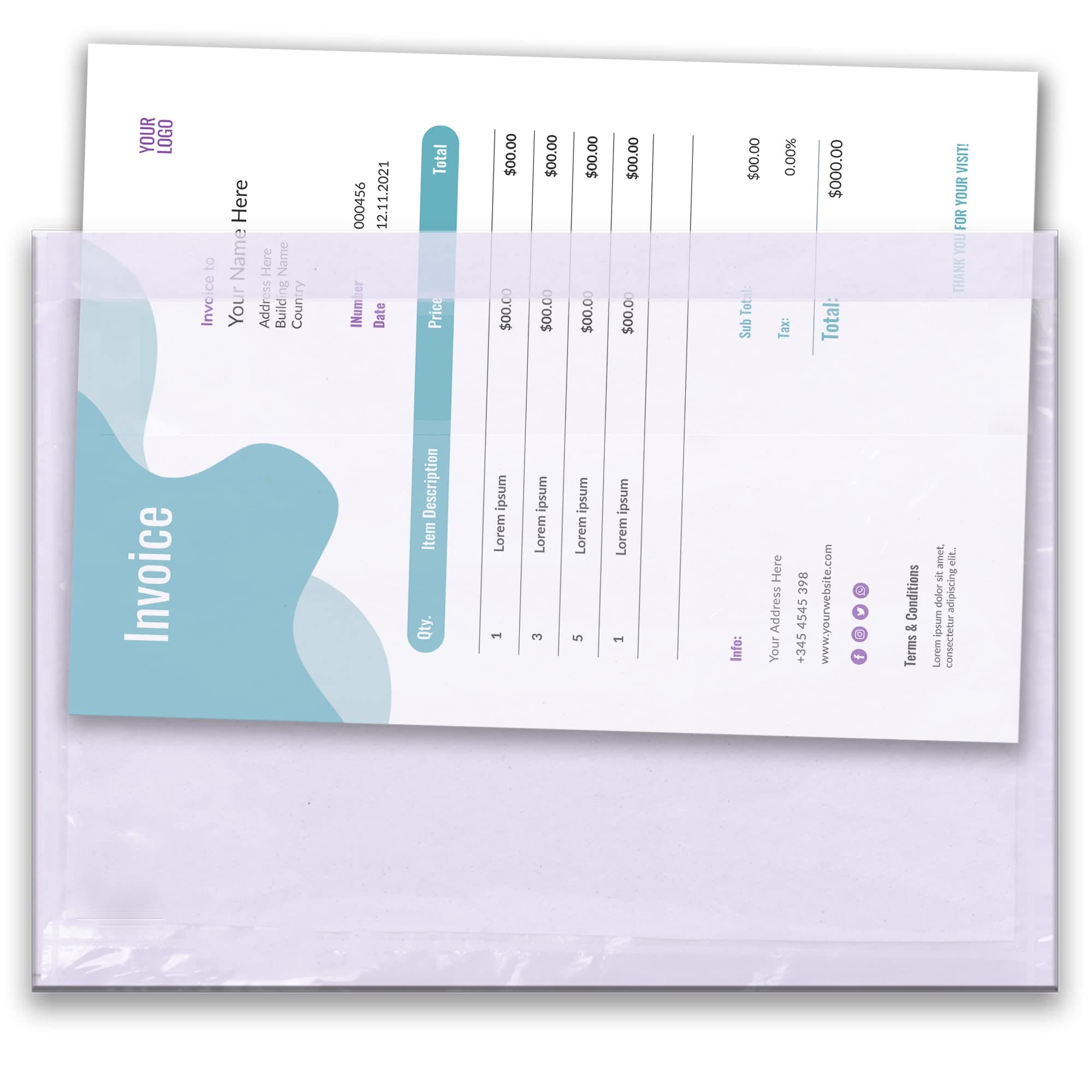 Triplast 200 x A4 Plain Document Enclosed Wallet (328 x 230 mm) | Peel & Seal Clear Plastic Envelopes/Sleeves/Pockets/Wallets | Attach Invoices, Packing Lists & Delivery Notes to Parcels
