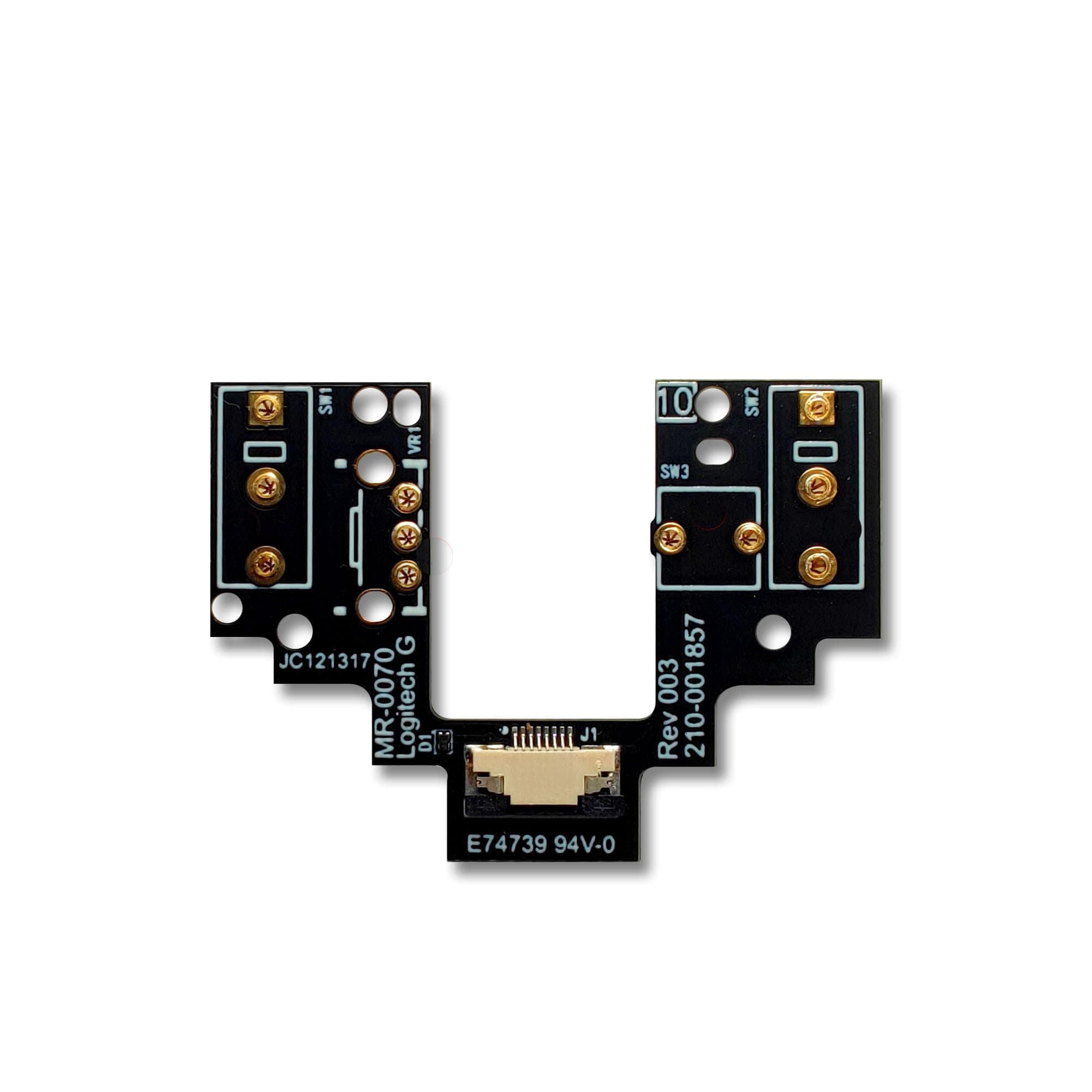 Hot-Swap Micro Switch PCB Kit for Logitech G Pro Wireless GPW Mice – ENIG Gold Pads, 6-Claw Clamps | Fix Double-Click & Customize Clicks