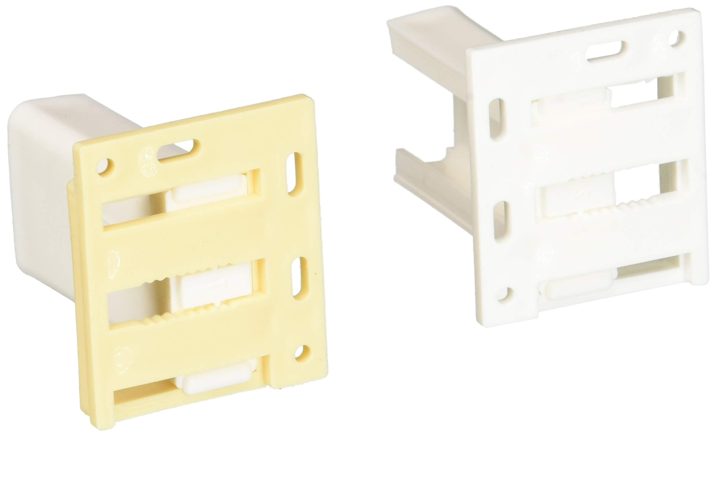 H305, Drawer Slide Socket Set, C - Shape, Cabinet Hardware, Small, White, 2 Per Pack