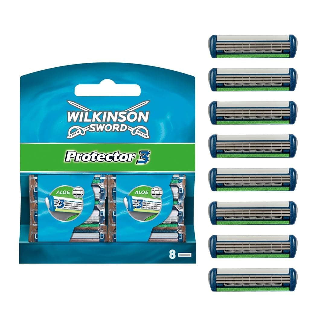 Wilkinson Sword Protector 3 Men's Razor Blade Refills x 8