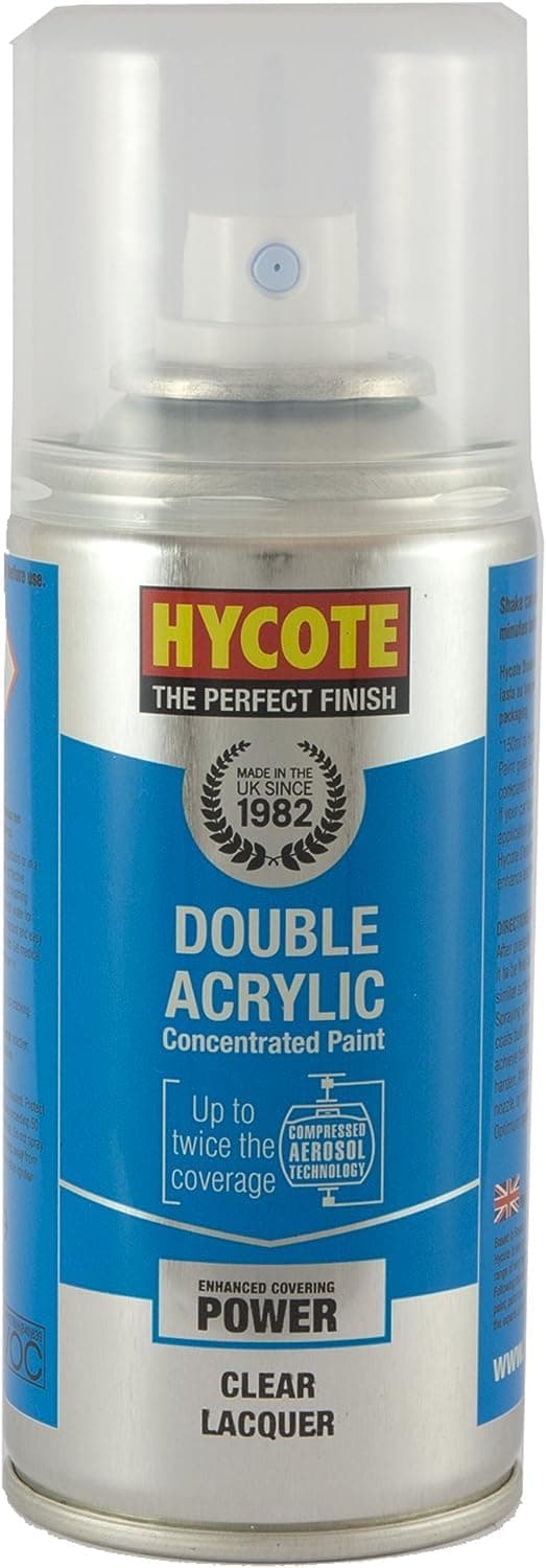 Hycote Double Acrylic Spray Paint, Clear Lacquer, 150 ml