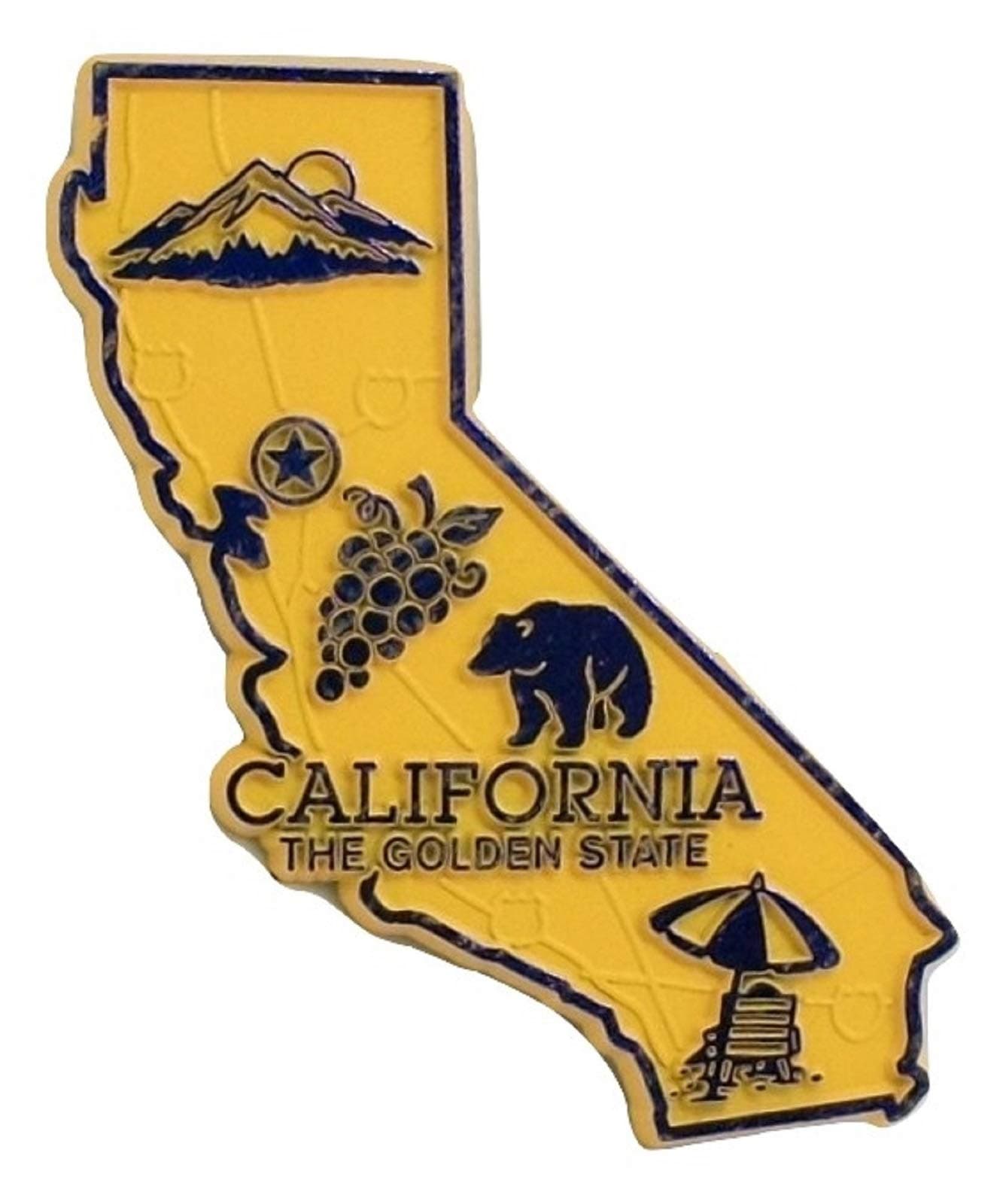 California State Map Fridge Magnet