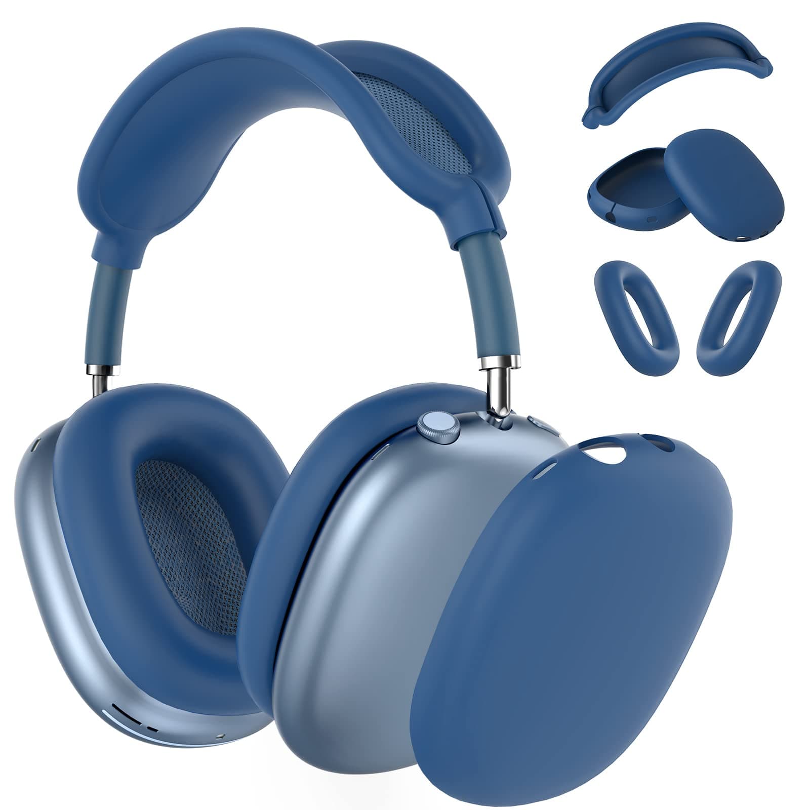 Silicone Case for AirPods Max, Ear Pad Case, Ear Cup Cover, Headband Cover (USB-C/Lightning) (2024/2020), Accessories for Apple AirPods Max