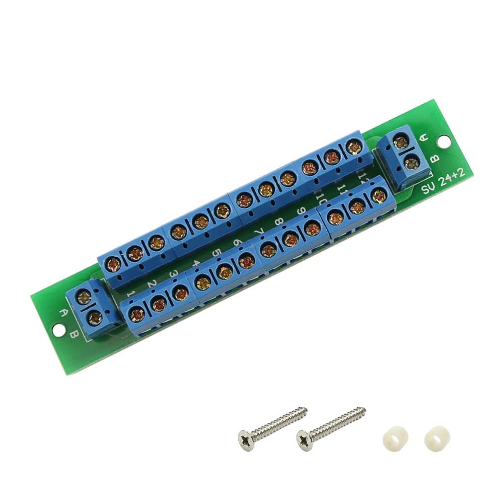 Evemodel PCB007 1X 12 Position Power Distribution Board 2 Inputs 2 x 13 Outputs for DC AC Voltage NEW