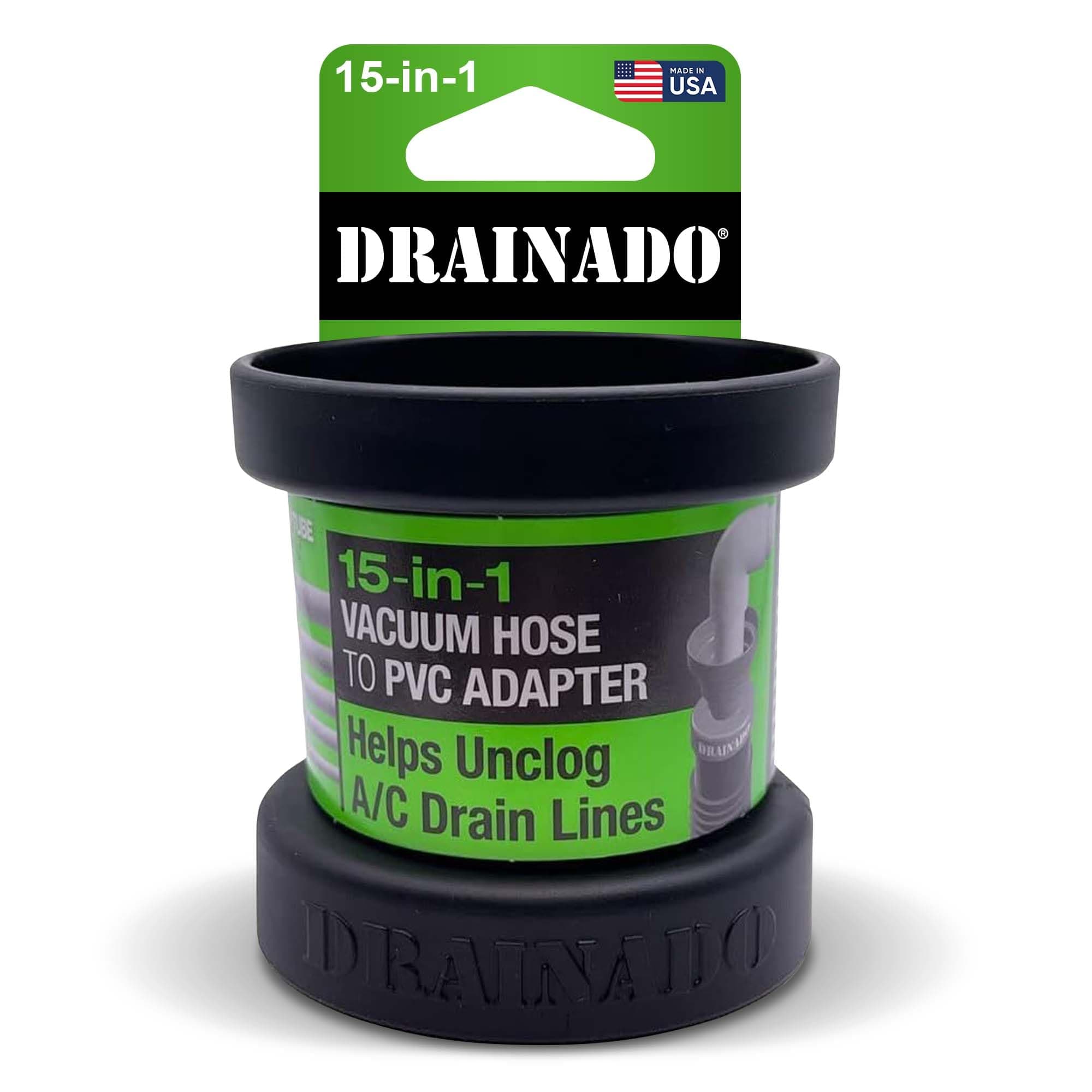 Multi Vacuum Hose to PVC Pipe Adapter - Help Unclog A/C Drain Lines Effortlessly - No More Reducers, Duct Tape or Makeshift Tools - Compatible with Various Vacuum Hoses and PVC Pipes Sizes