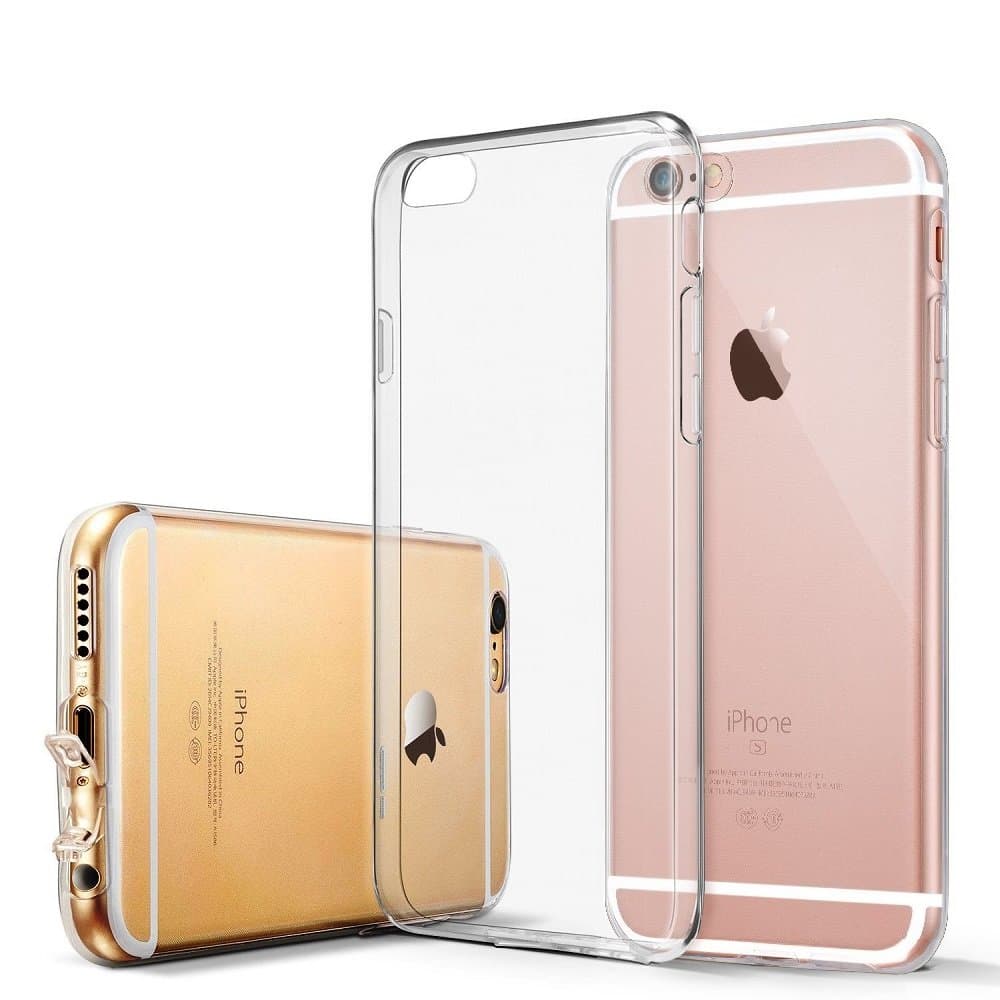 Case Tech Company Slim Snap On Transparent Bumper Case with Dust Plugs for iPhone 6 Plus And 6s Plus