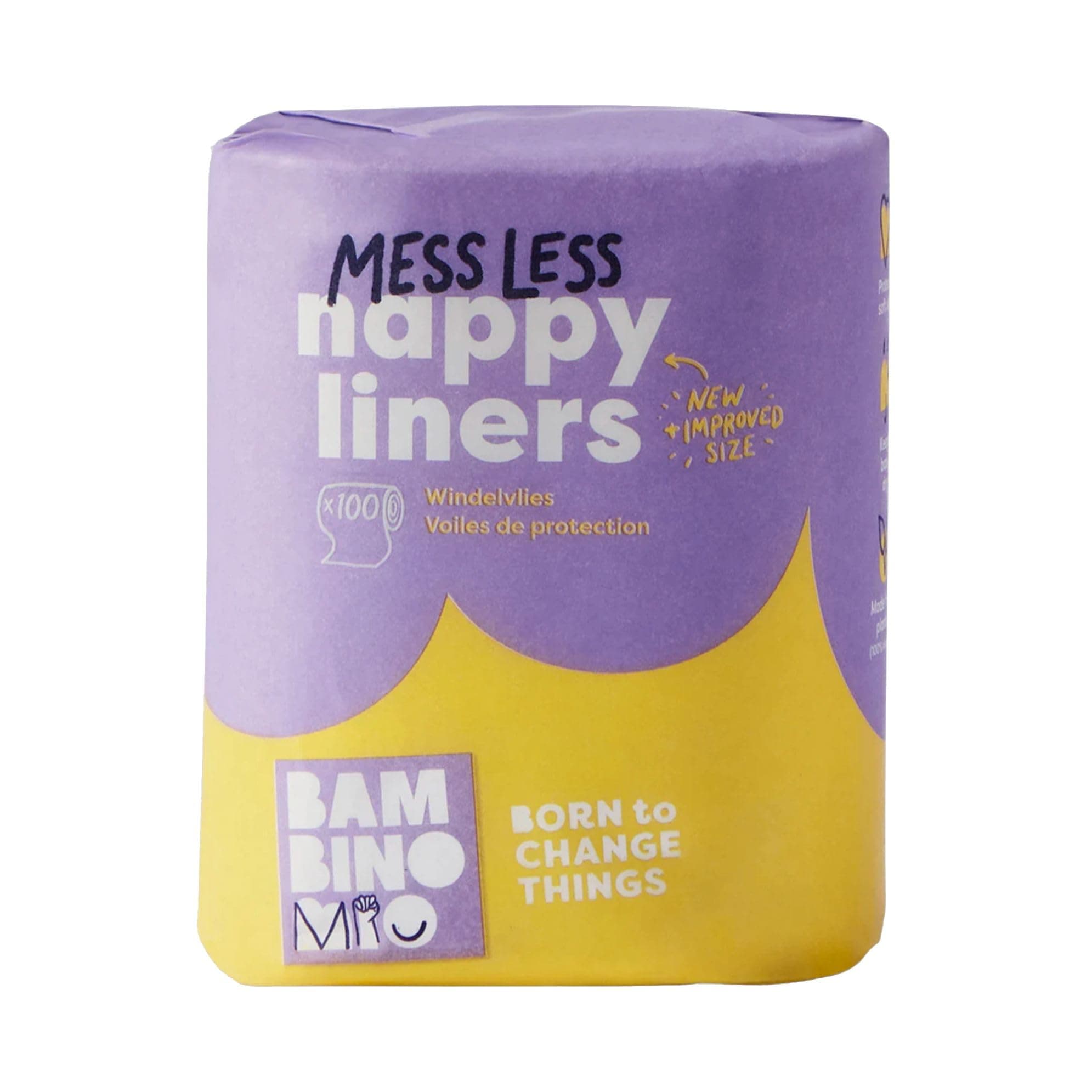 Bambino Mio, Supersoft Nappy Liners, Biodegradable, 100 Liners