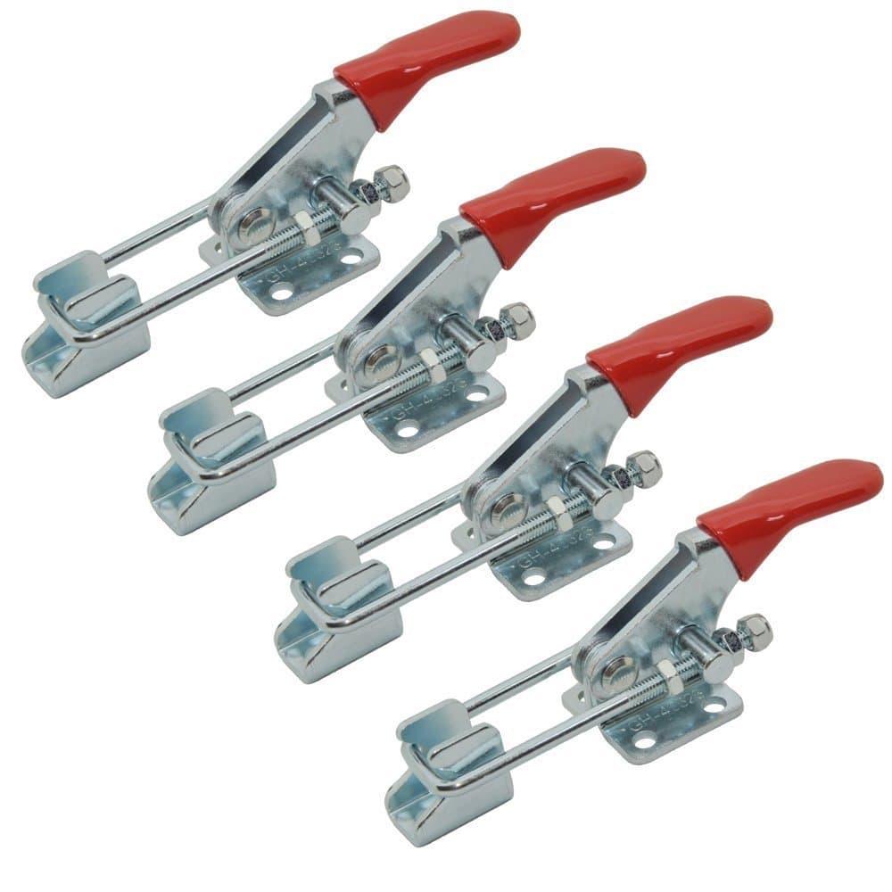 IMAGINE 4pc GH-40323 Toggle Clamp Latches Hand Tool 360lb Capacity Metal Latch Rubber Cushion