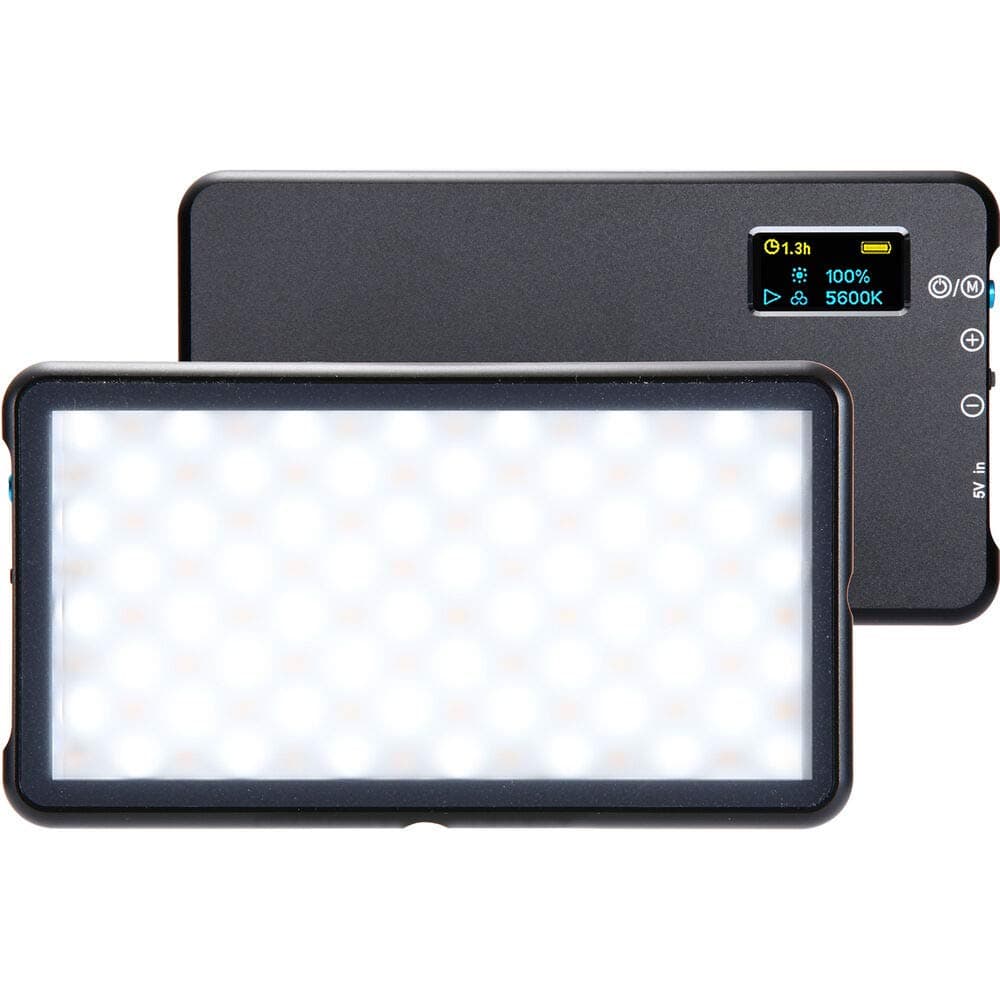 Lume Cube - Bicolor Mountable LED Light for Professional DSLR Cameras - Adjustable Panel Go - Intelligent LCD Display - Photo Video Lighting - Long Battery Life