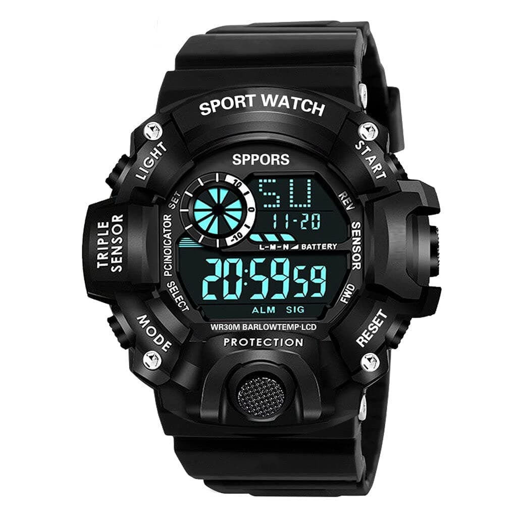 caseraTransparent Strap Watch Heavy Quality Digital Alarm Shockproof Multi-Functional Automatic Waterproof Digital Sports Watch for Men's Kids Watch for Boys