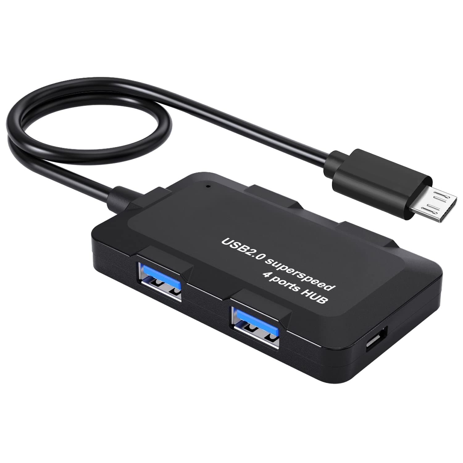 AreMe Micro USB OTG Cable Adapter with 4 USB Ports + Power Port for Fire Stick 4K and More Host Devices