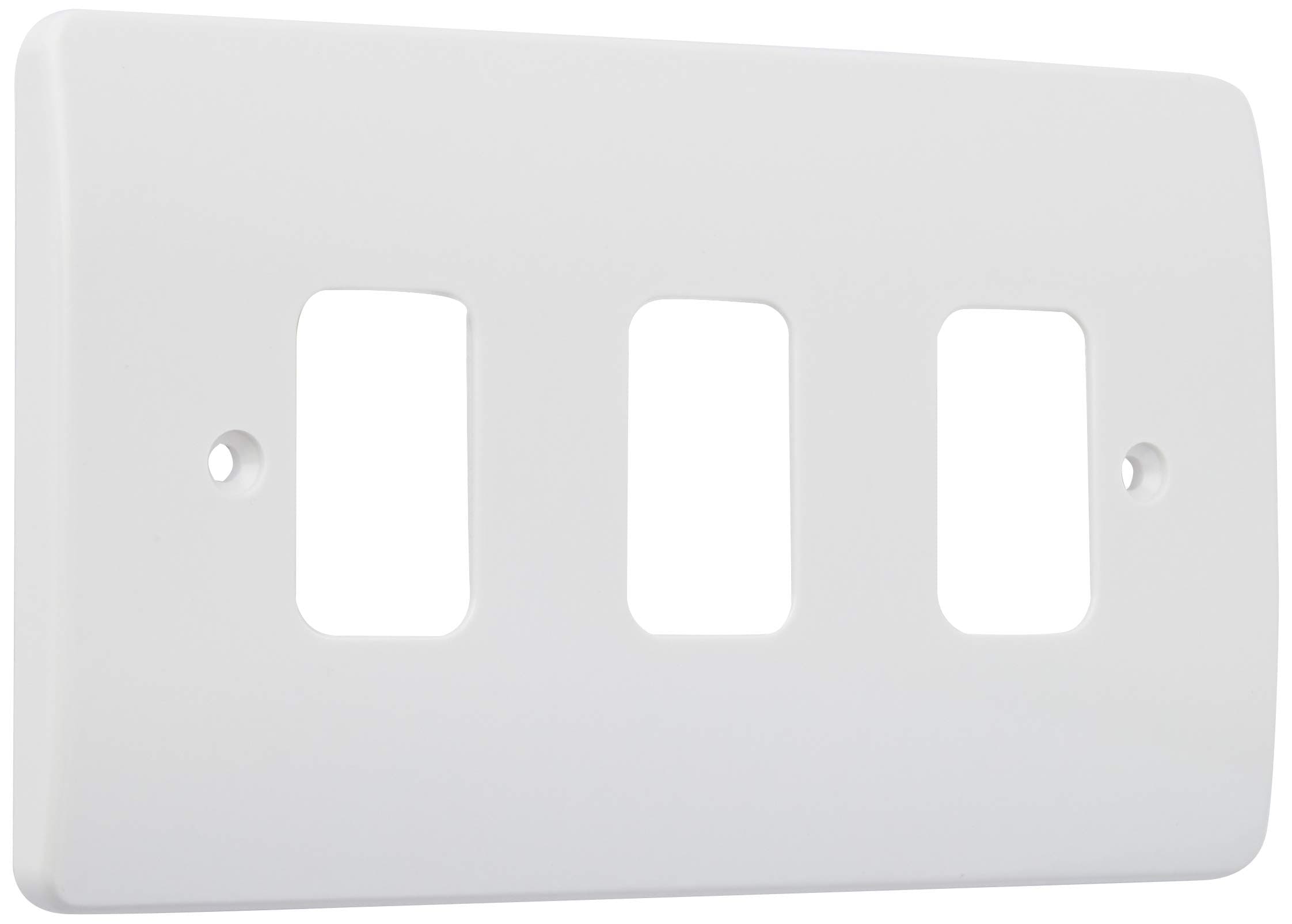 Electric Logic Plus 3 Module Grid Plus Front Plate