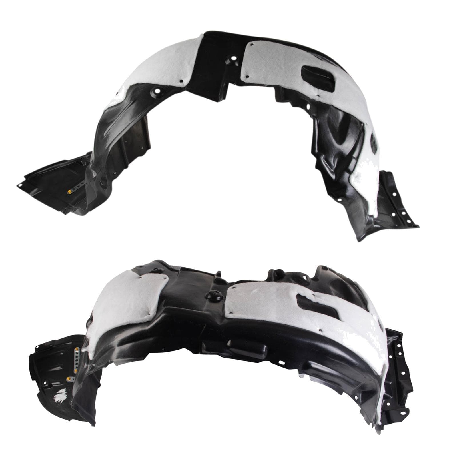 TRQ Front Inner Fender Liner Set Compatible with 2013-2017 Lexus LS460 LX1248132 LX1249132