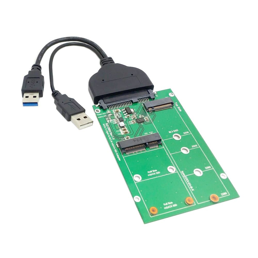 Chenyang Mini PCIe mSATA SSD & NGFF SATA SSD to 2.5" SATA 3.0 Converter Adapter with SATA Data Cable