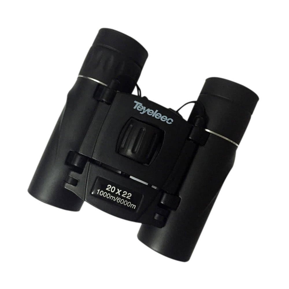 Teyeleec 20x22 Mini Compact Dual Focus Binoculars Telescopes Black
