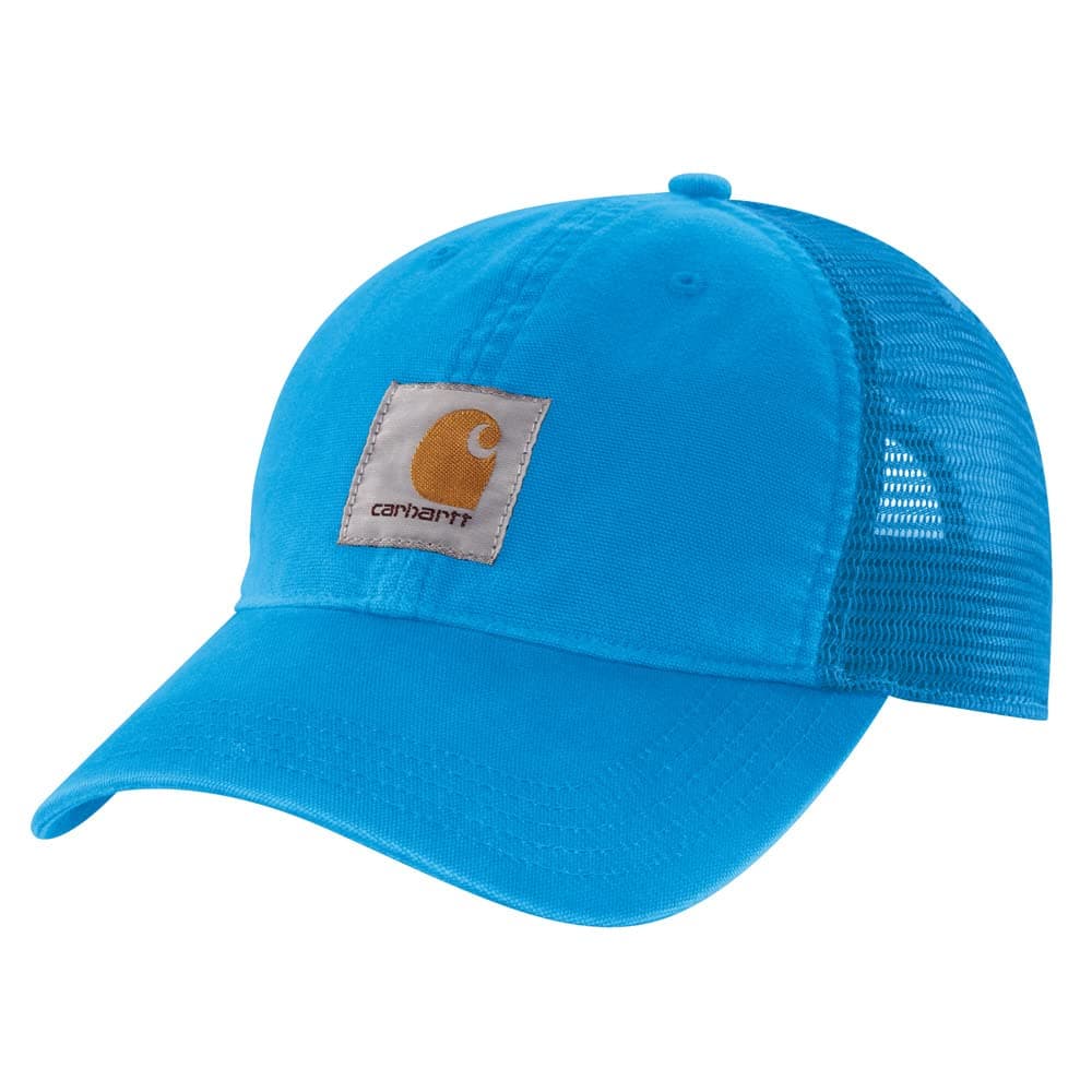 CarharttMen's Canvas Mesh-Back Cap, Azure Blue, One Size