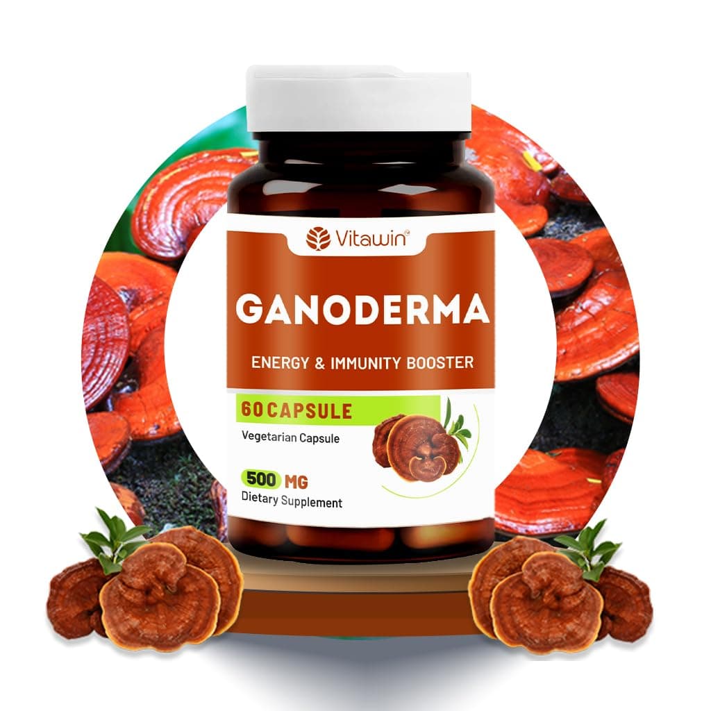 Ganoderma For Boost Immunity, Detox Rejuvenation & Anti-Oxidant Support, Ultimate Health & Nutrition Supplements, 60 - Veg Capsules