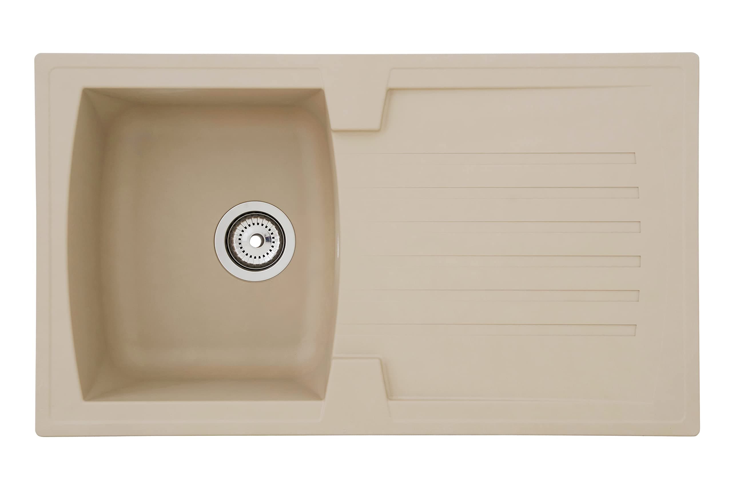 respekta Alineo100 Kitchen Sink, Sandy Beige, 86 cm