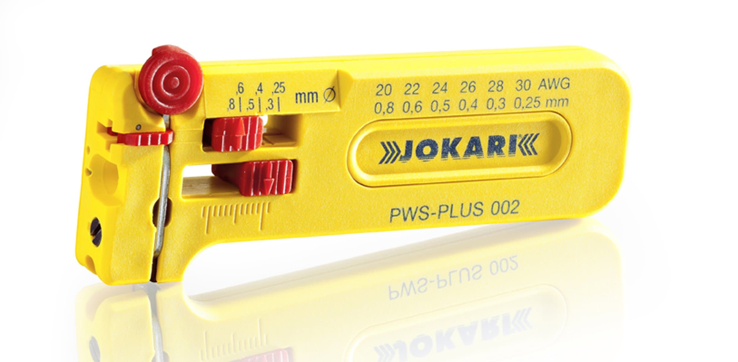 Jokari 40025 PWS-Plus 002 Adjustable Mini-Precision Stripping Tool for Cable Stripping, 30-20 AWG (0.25-0.80mm)