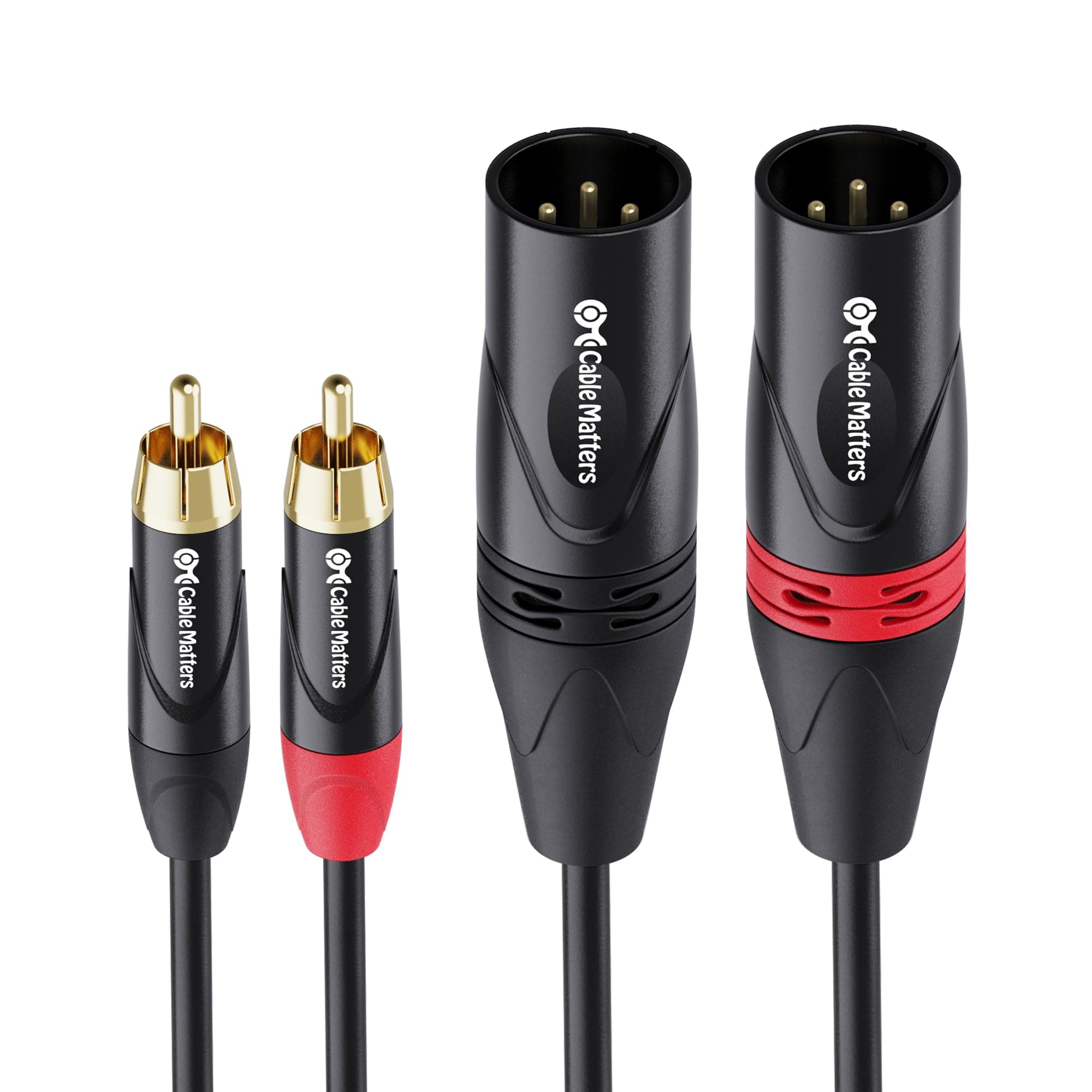 Dual RCA to XLR3M Interconnect Cable