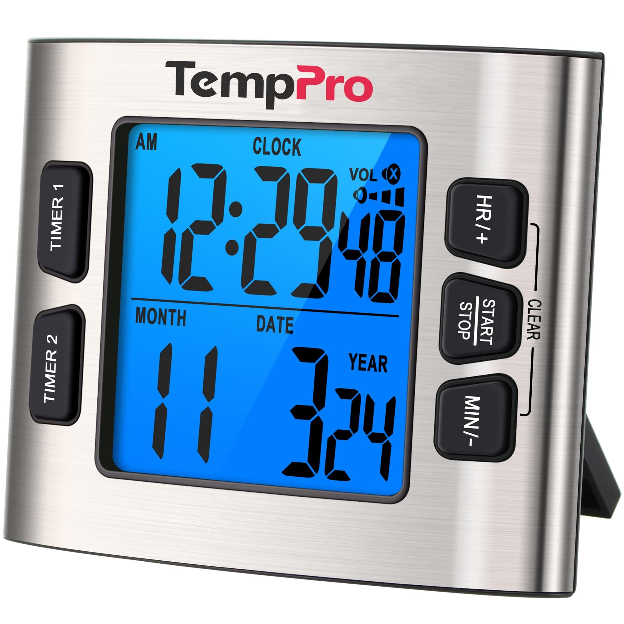 ThermoPro TM02 Backlight Count Down Kitchen Timer Clock with Magnet,Adjustable Volume and LCD Display
