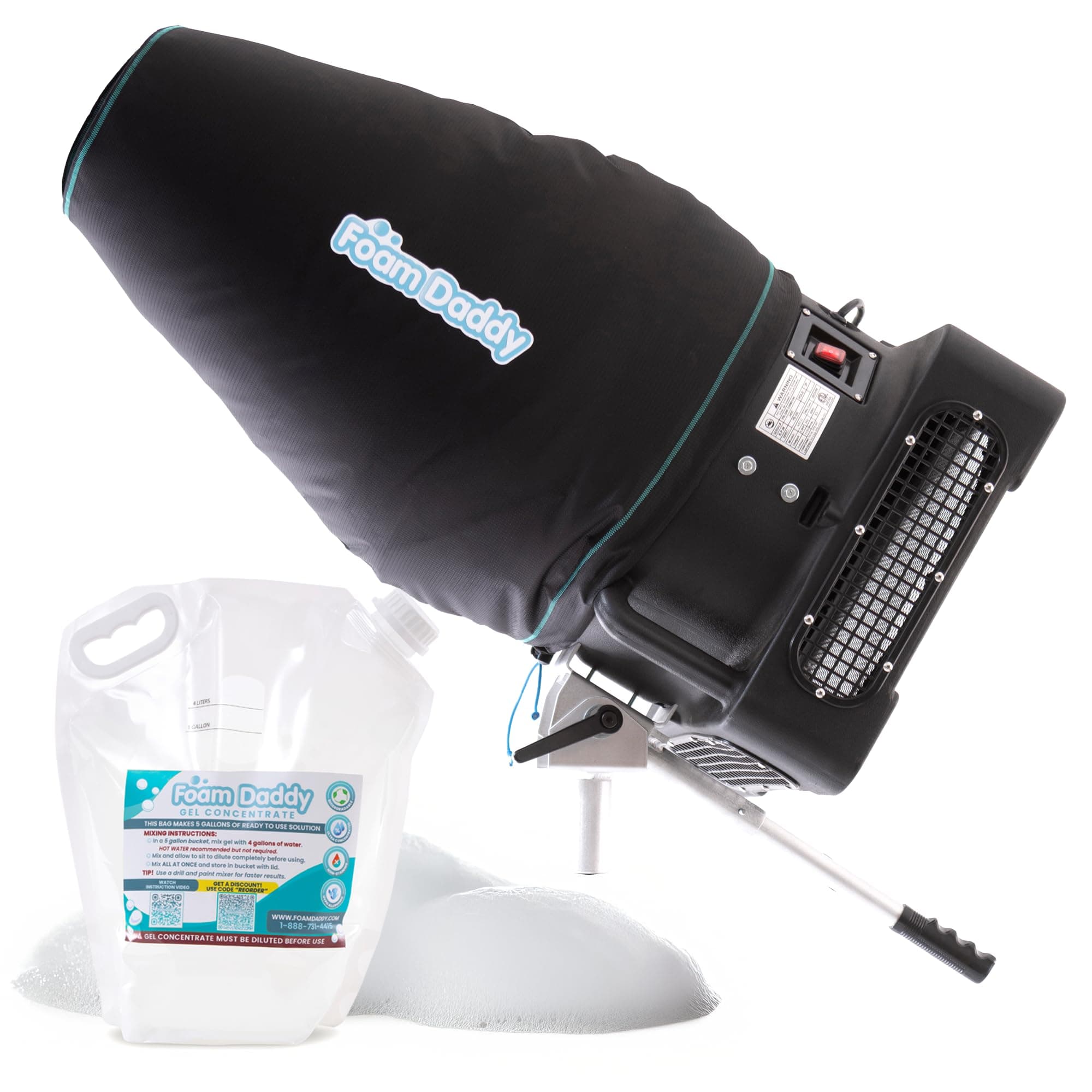 FoamDaddy Large Foam Cannon – High-Output Machine – Easy Setup – Includes Pump, Hose & 1 Gallon of Ultra-Concentrated Gel – Perfect for Camps, Youth Groups & Medium to Large Events