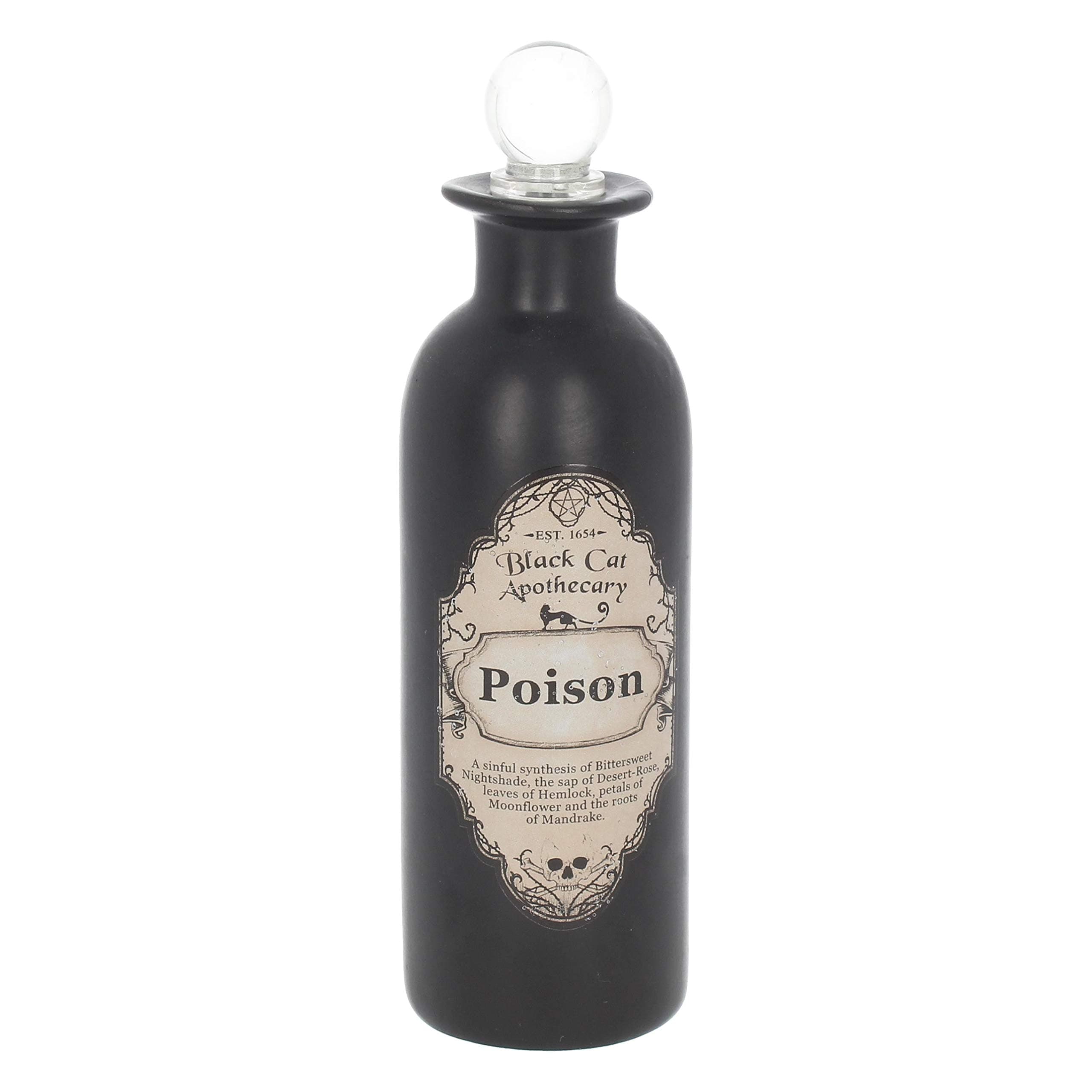 Poison Potion Bottle 20cm Black