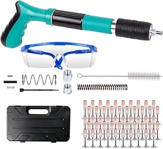 Manual Steel Nail Gun Tool, Concrete Nail Gun, Portable Mini Nail Shooting Machine with 10 Nails, Nail Wall Fixing Tool for Cement Walls, Household Wood working (Nail Gun With Carry Bag)