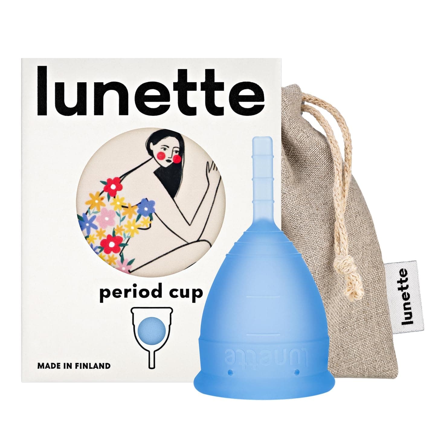 Lunette Menstrual Cup (Model 1(for light to normal flow), Blue)