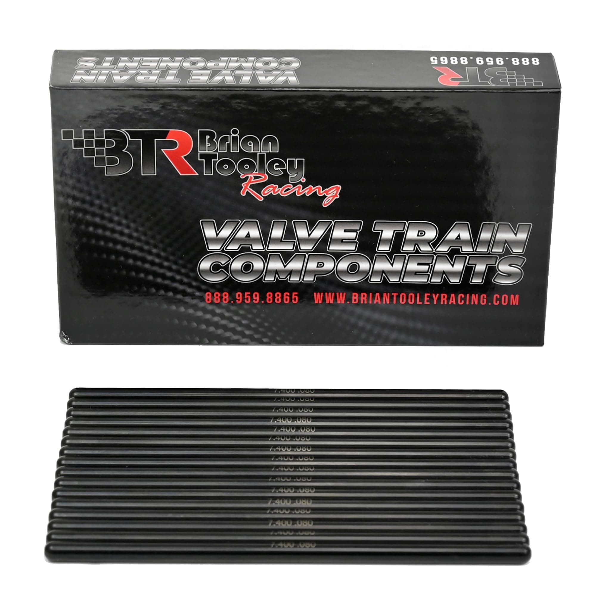 BTR Brian Tooley Racing LS 7.400" Chromoly Pushrods - 5/16" Diameter, .080" Wall - Fits 4.8 5.3 6.0 LS1 LS2 LS6 LS3 L76 L92 L99 LQ4 LQ9 L33 LSA