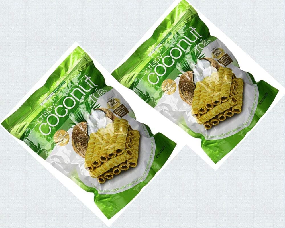 Tropical Fields Crispy Coconut Rolls with Sesame Seeds 9.3oz (2 Pack)