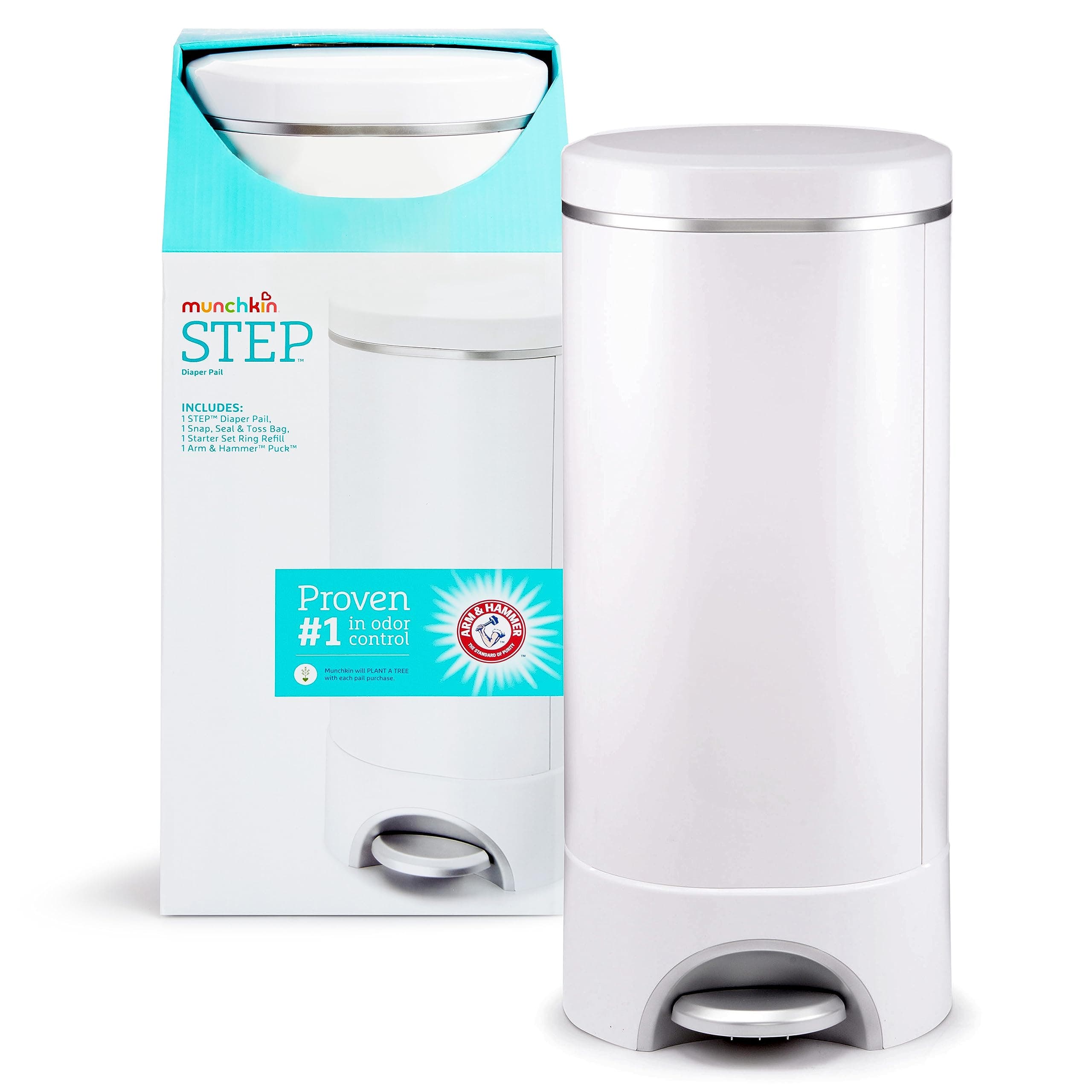 Step Diaper Pail Powered by Arm & Hammer